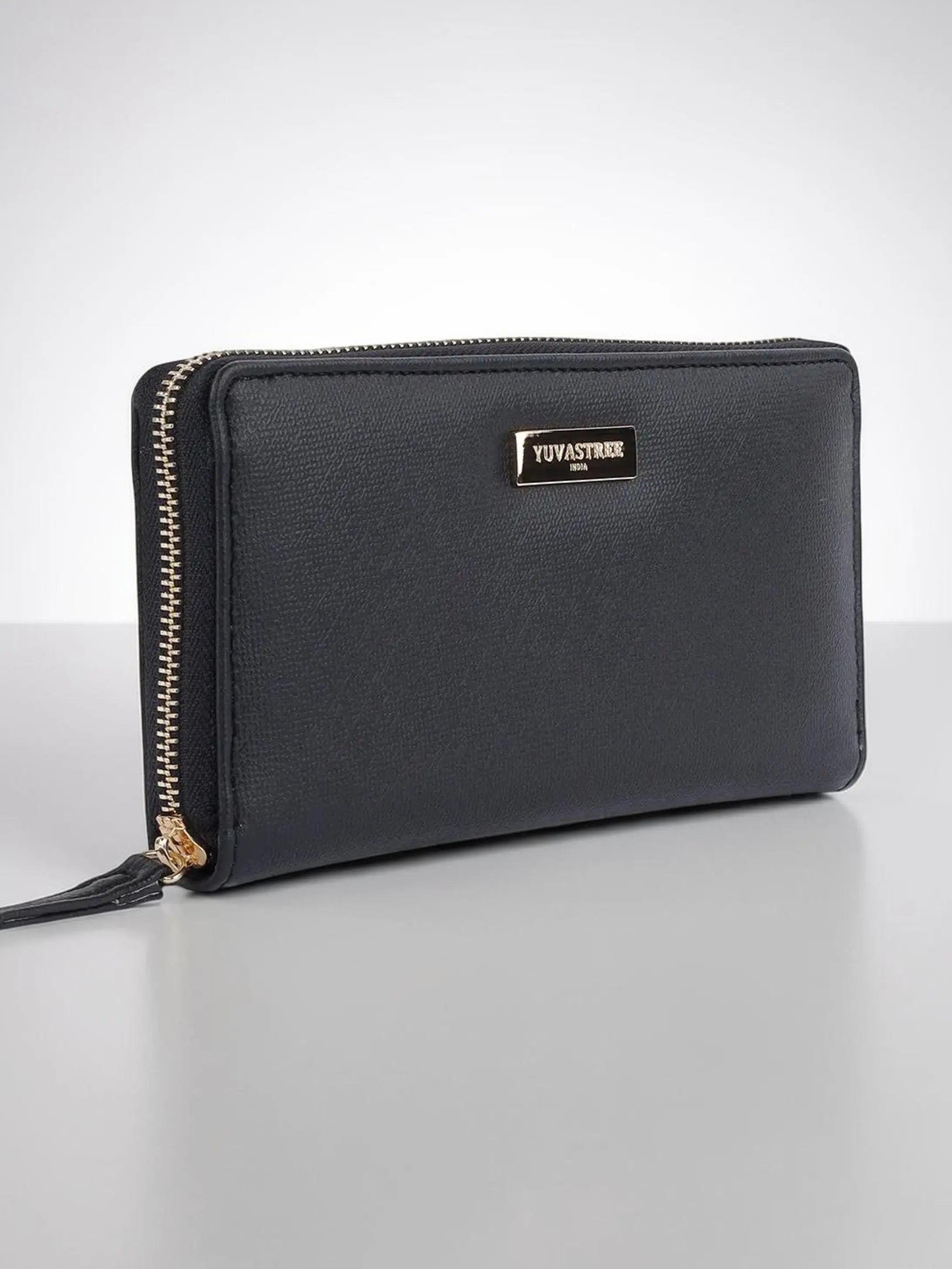 Vault Zip Wallet - Black YuvaStree