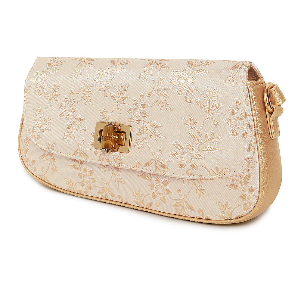 Saira Crossbody Bag - Off White Gold
