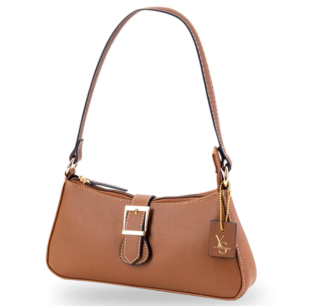 Sleek Baguette Bag - Tan YuvaStree
