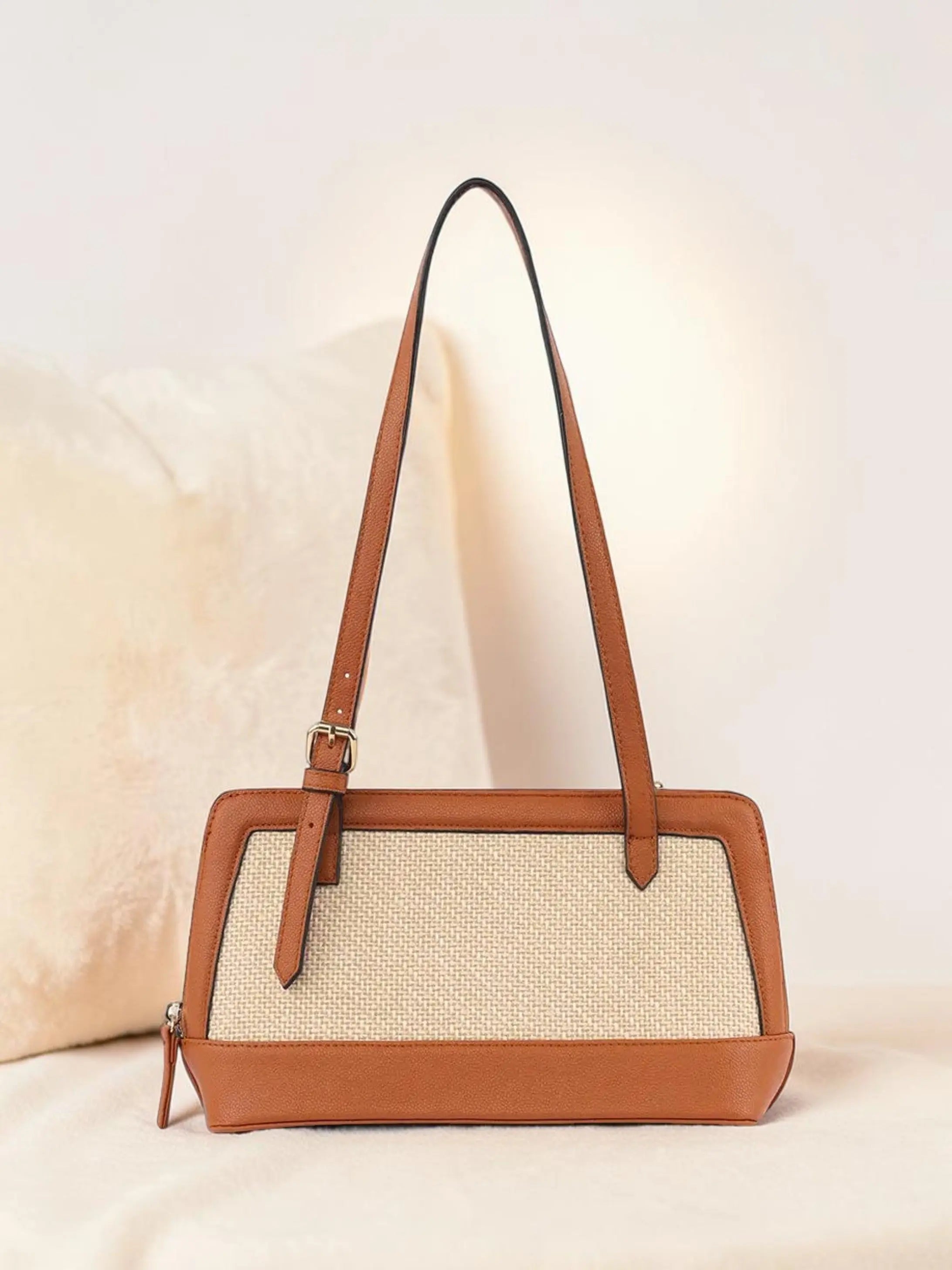 Liora Jute Shoulder Bag - Tan YuvaStree
