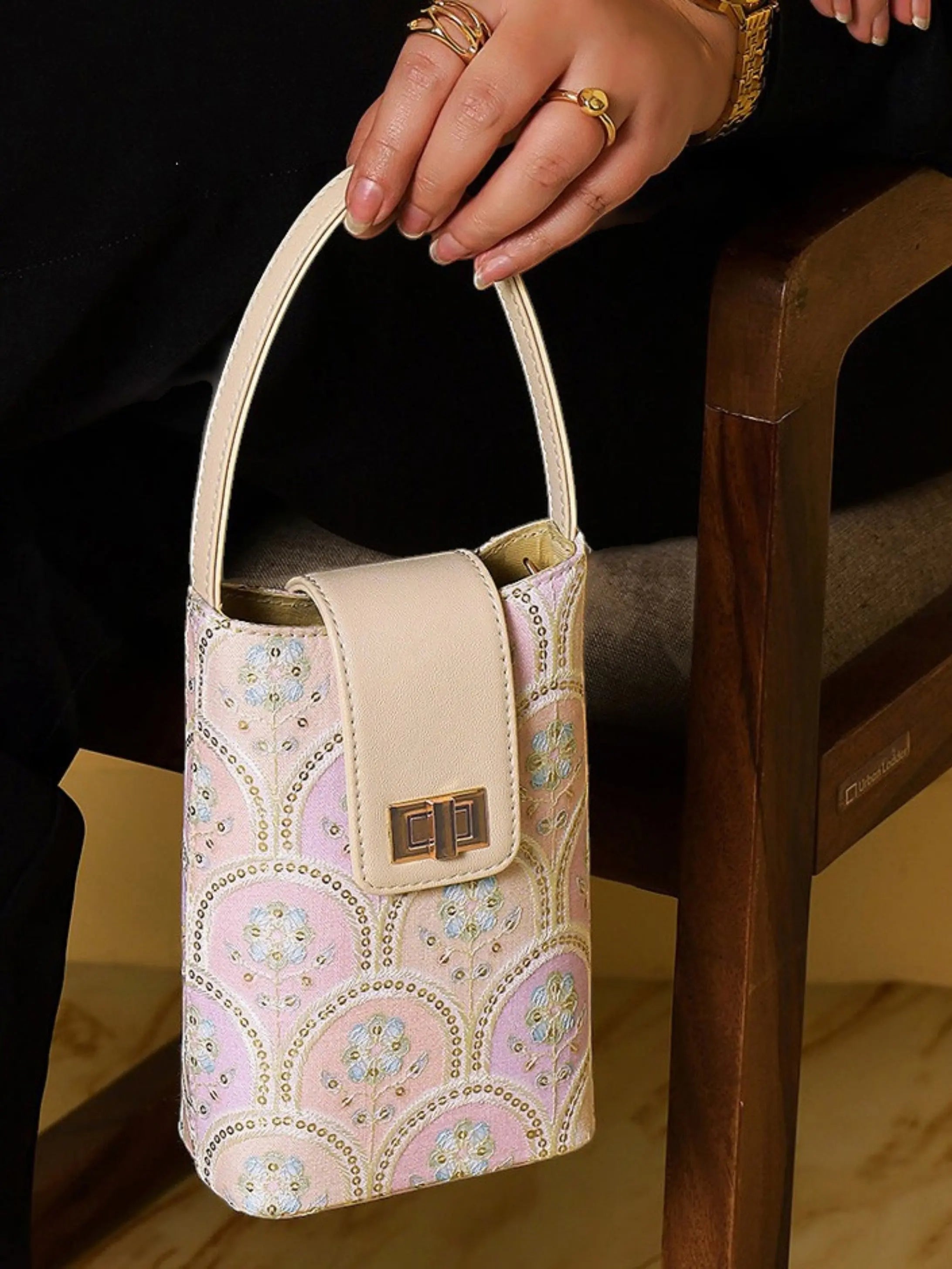 Noor Mini Sling Bag - Pearl Blush YuvaStree