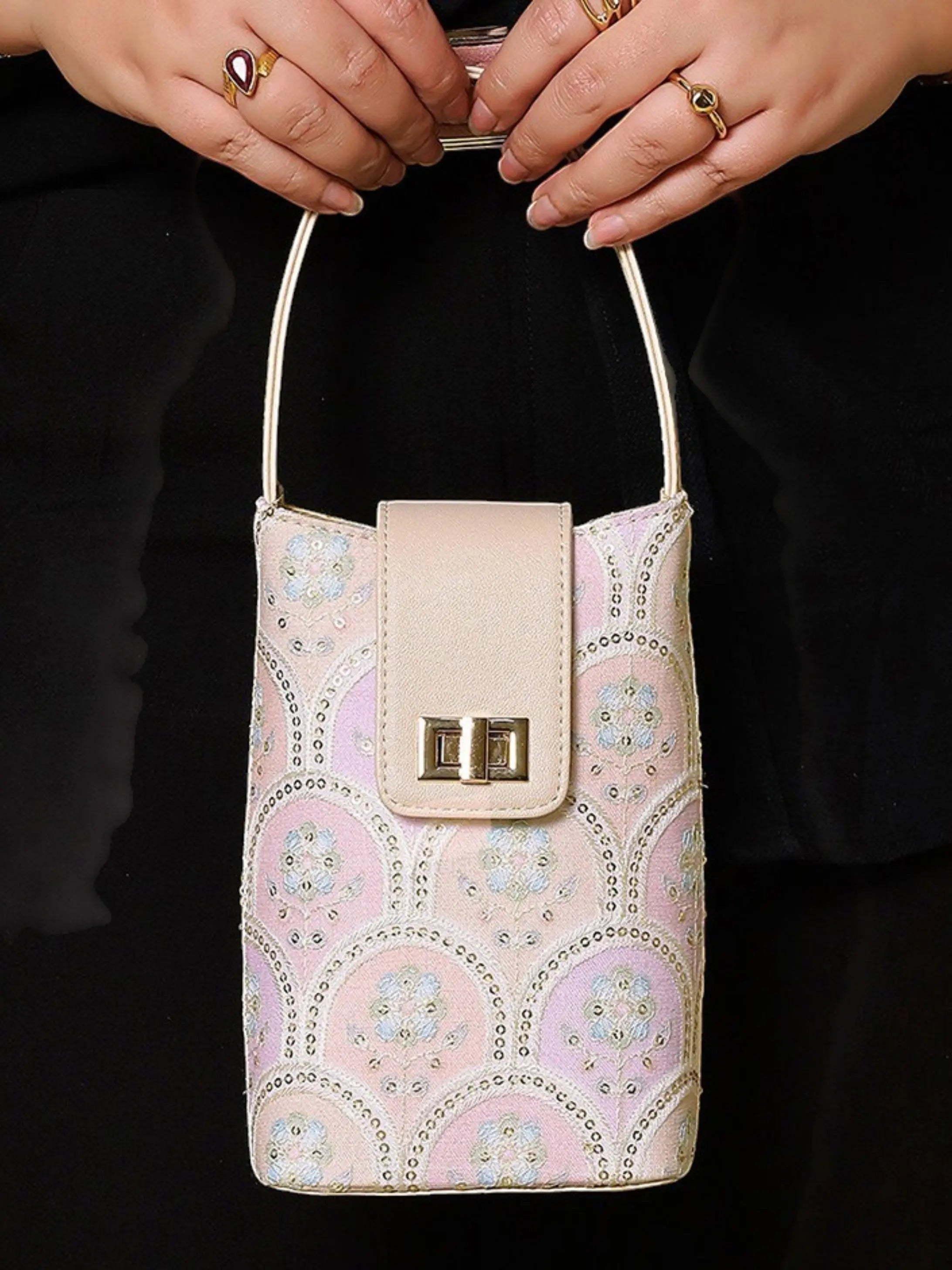 Noor Mini Sling Bag - Pearl Blush YuvaStree