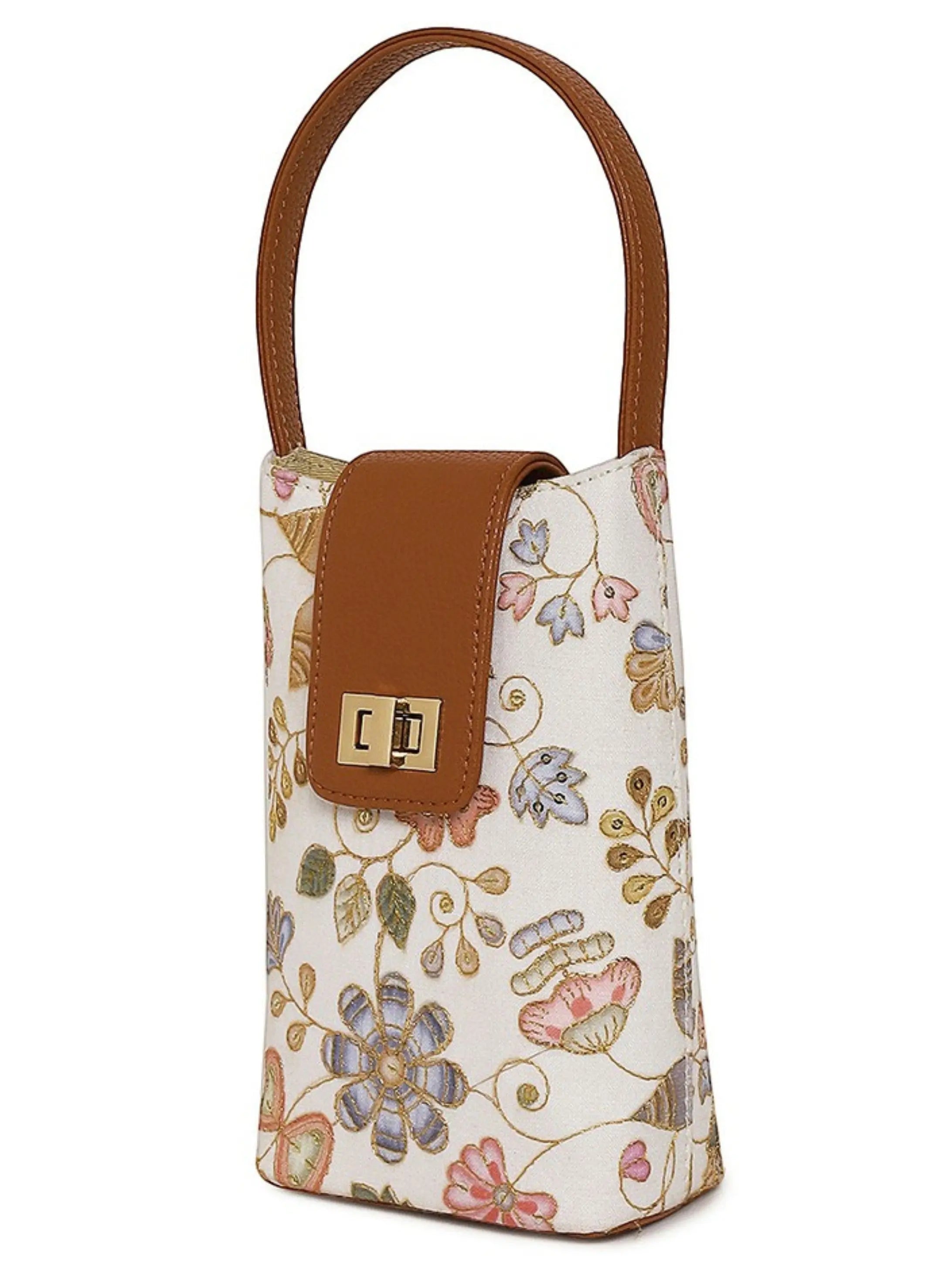 Noor Mini Sling Bag - Caramel Ivory YuvaStree