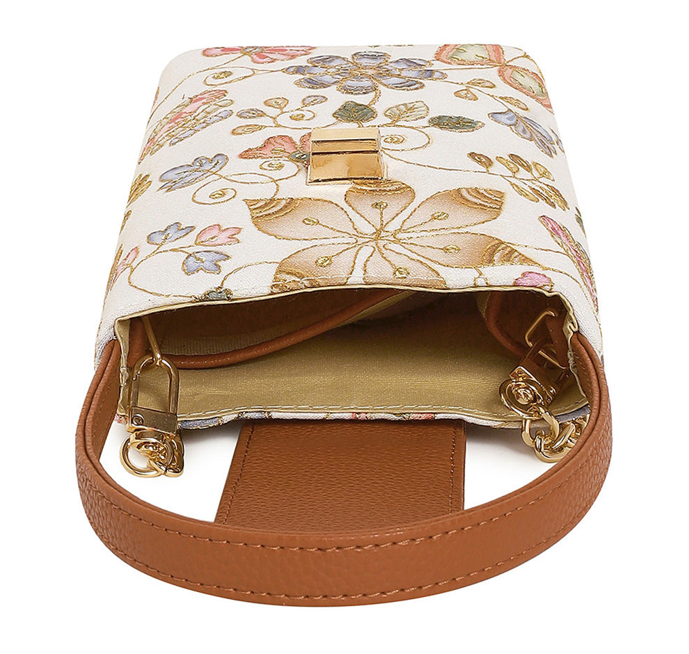 Noor Mini Sling Bag - Caramel Ivory