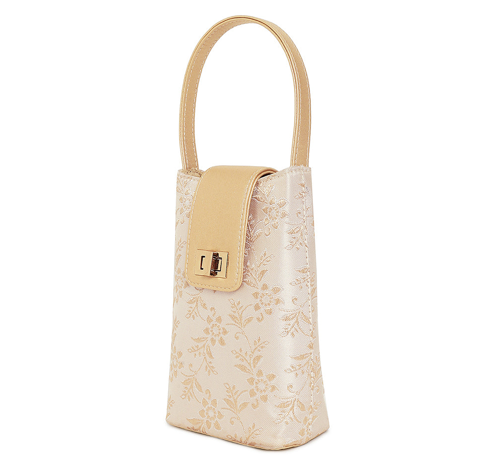 Noor Mini Sling Bag - Off white Gold