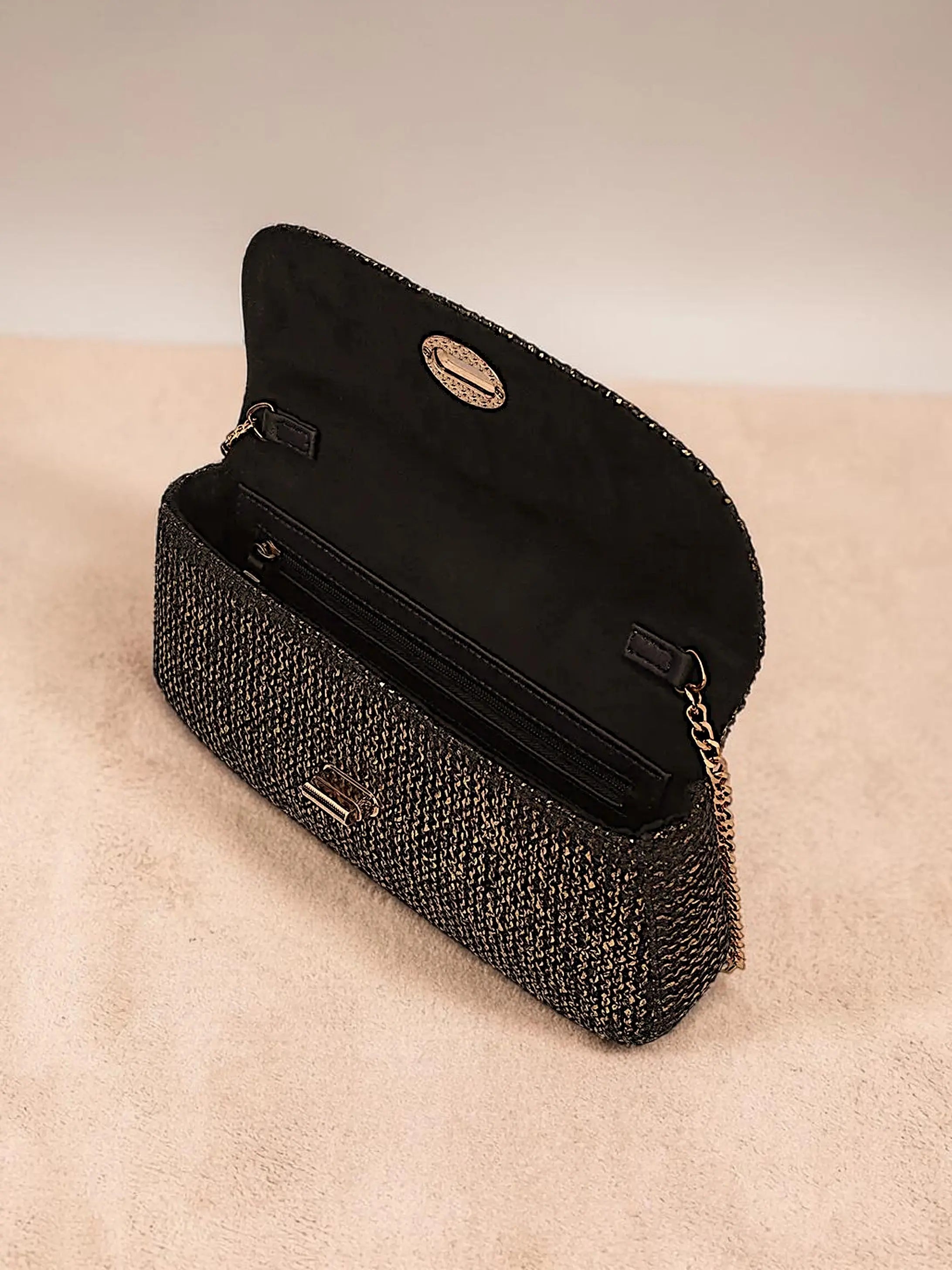 Elvina Clutch - Midnight Gold YuvaStree