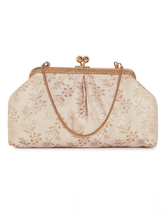 Aria Clutch - Off-White Gold