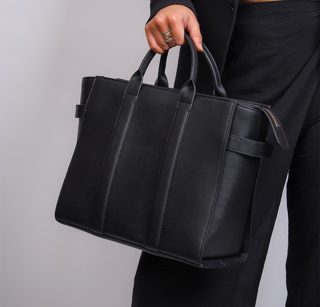 Elan Box Tote Bag - Black My Store
