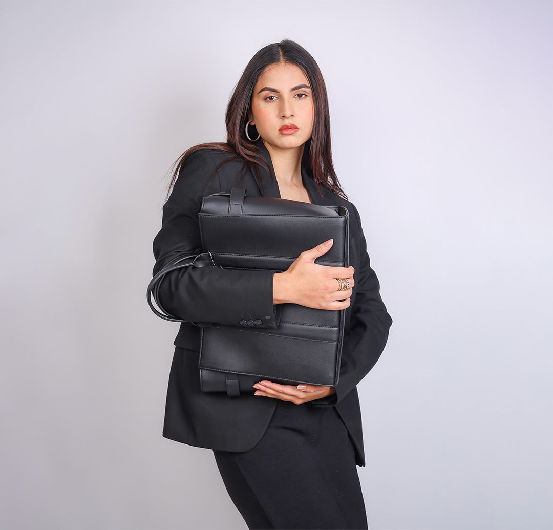 Elan Box Tote Bag - Black My Store
