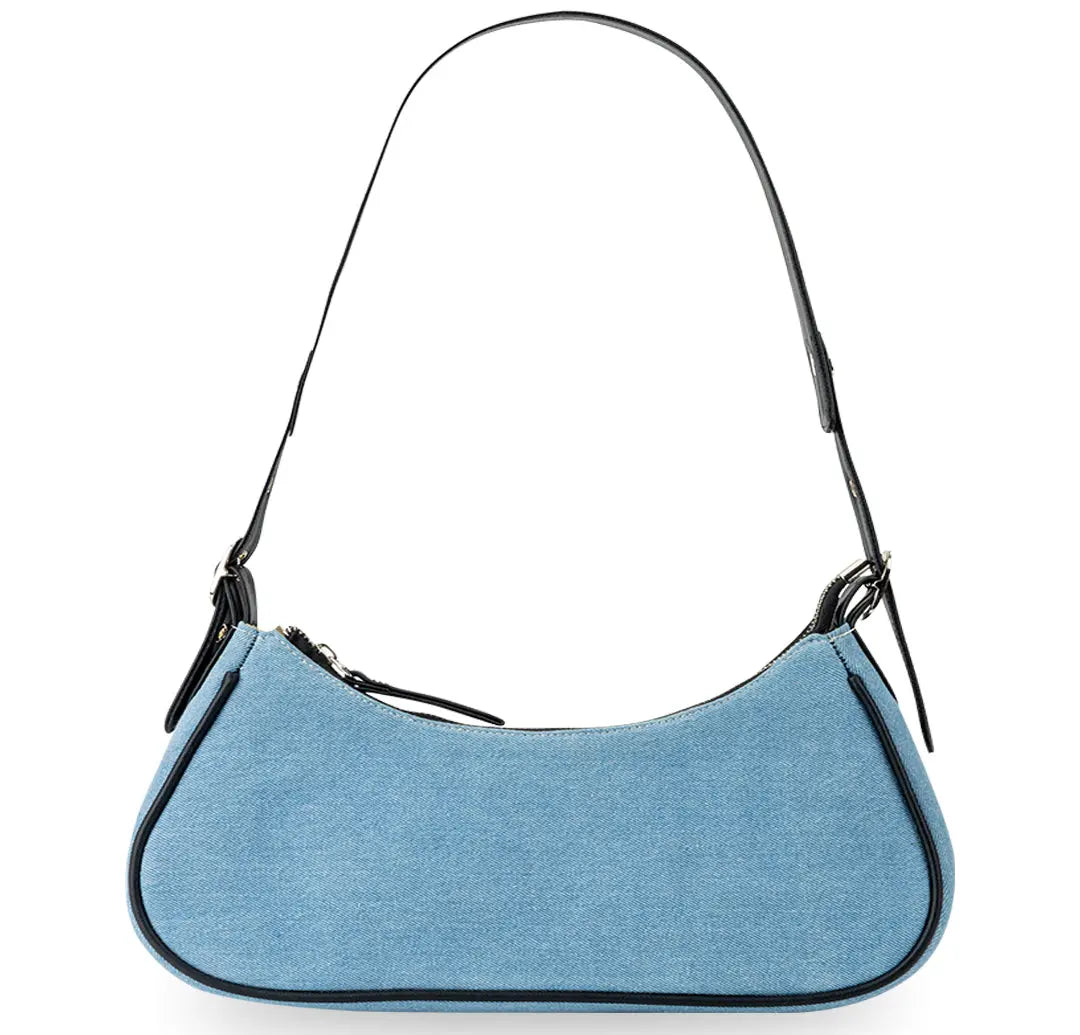 Denim Daze Hobo Bag - Blue Black YuvaStree