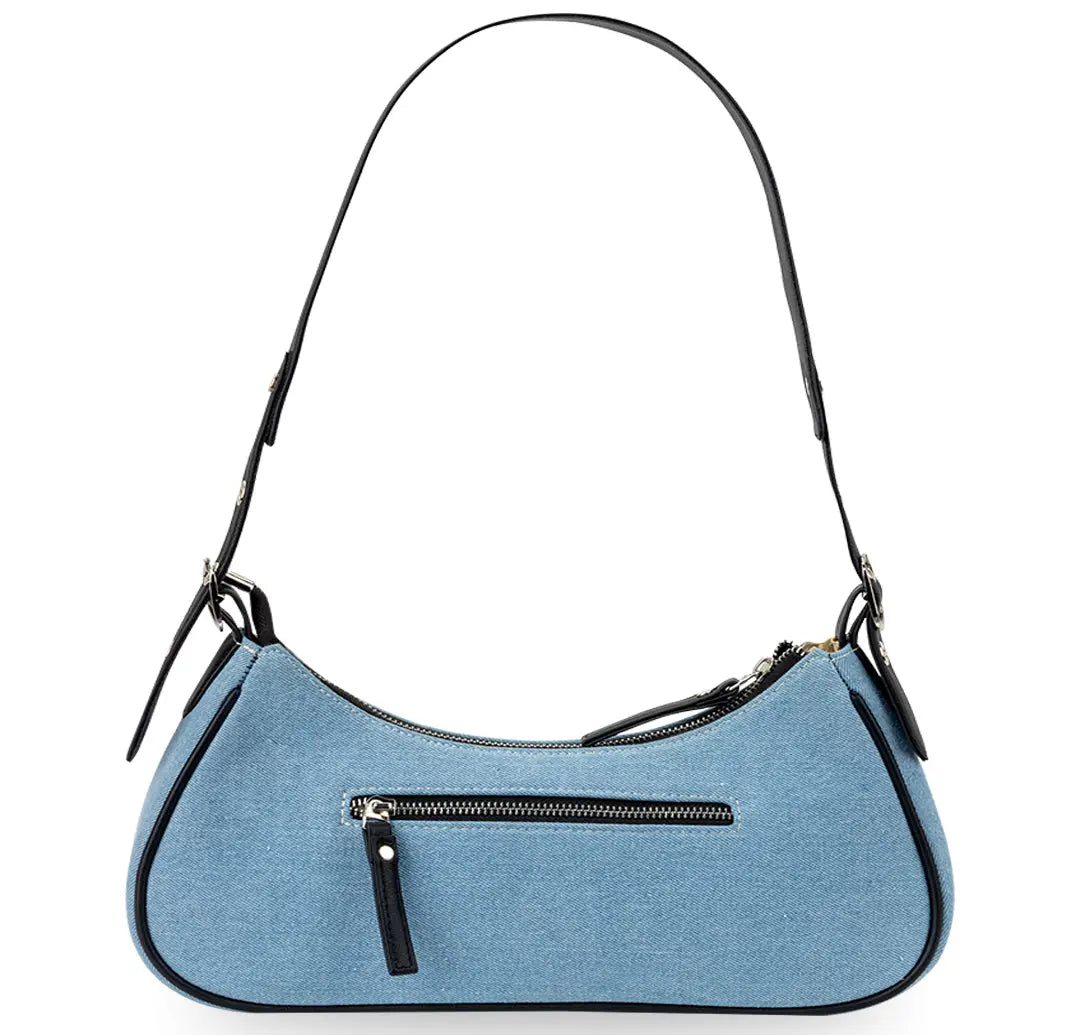 Denim Daze Hobo Bag - Blue Black YuvaStree