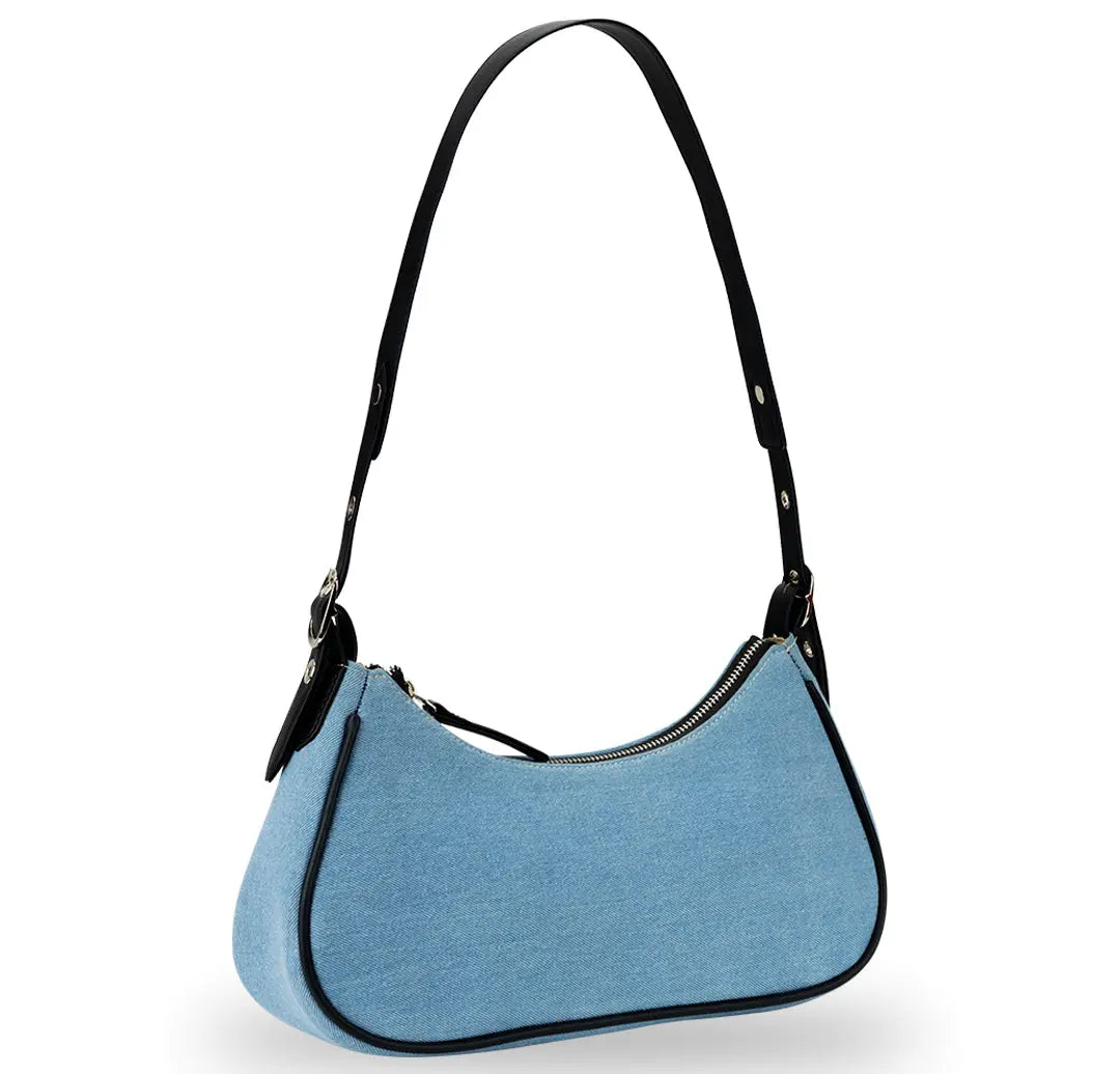 Denim Daze Hobo Bag - Blue Black YuvaStree
