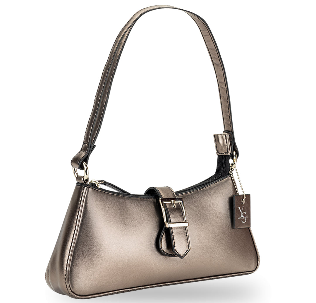 Sleek Baguette Bag - Gunmetal YuvaStree