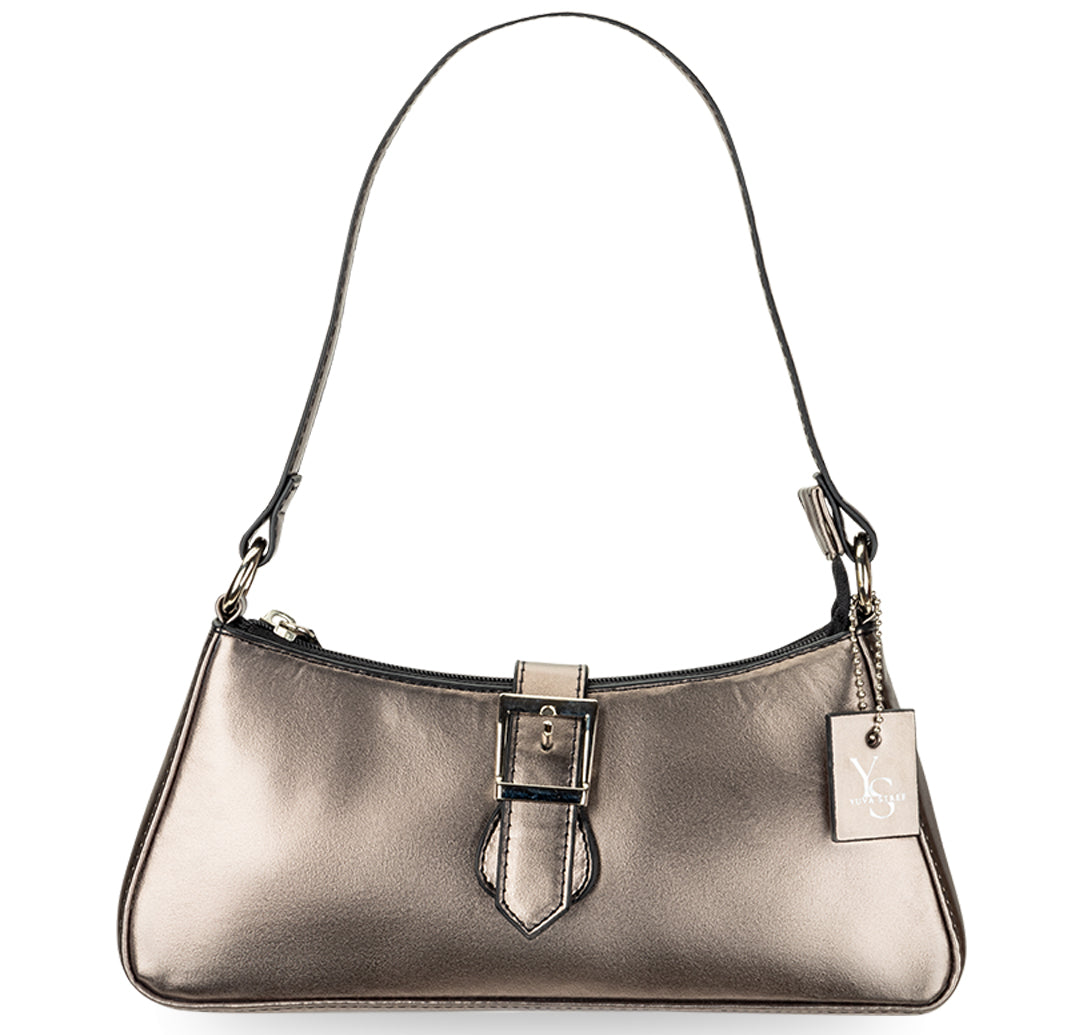 Sleek Baguette Bag - Gunmetal YuvaStree