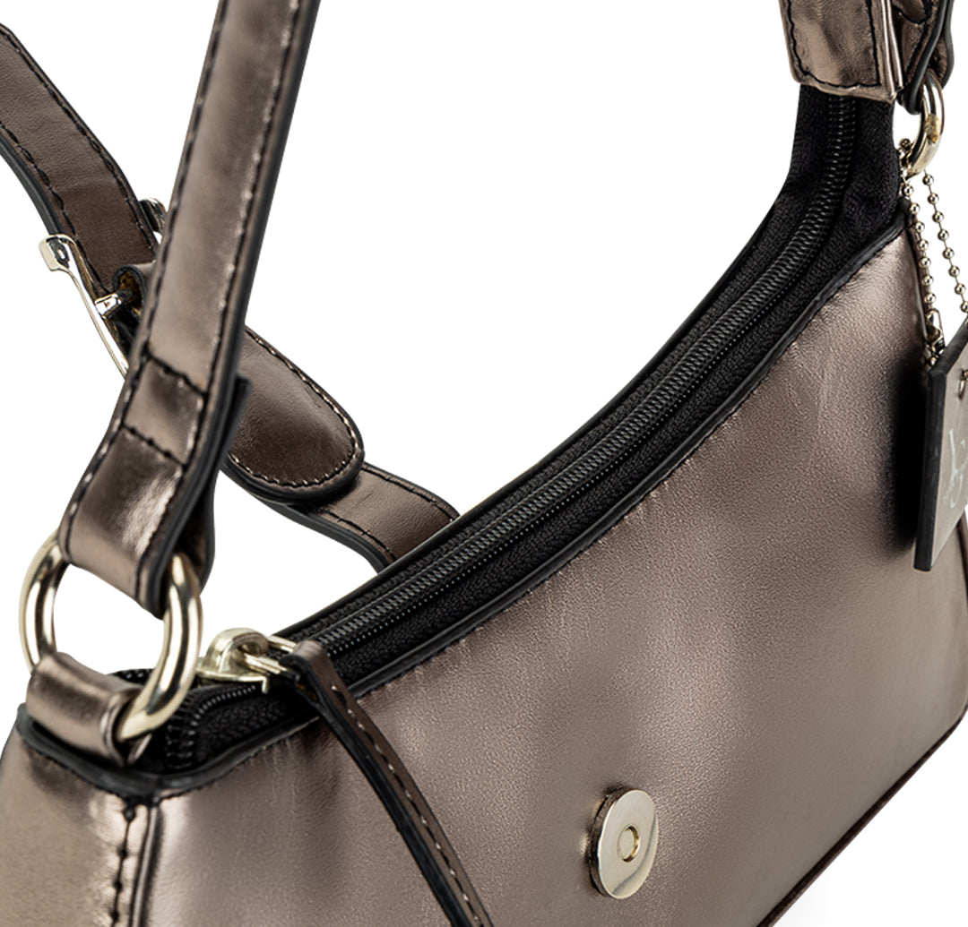 Sleek Baguette Bag - Gunmetal YuvaStree