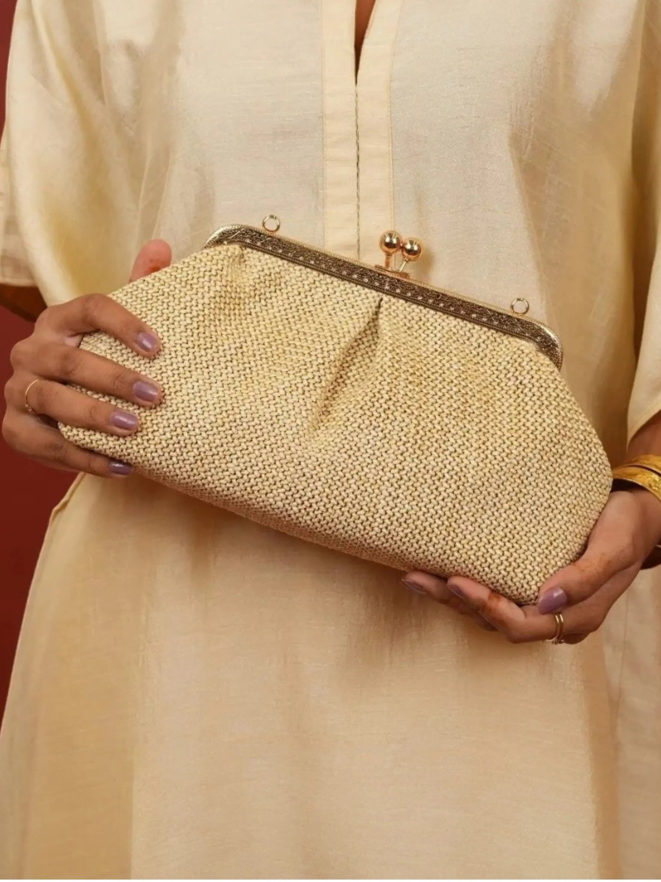 Aria Clutch - Beige YuvaStree