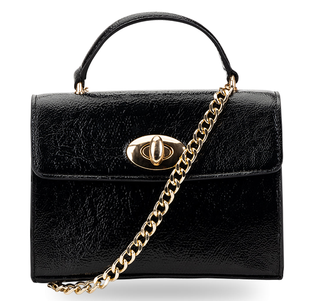 Femmora Mini Satchel Bag- Black YuvaStree