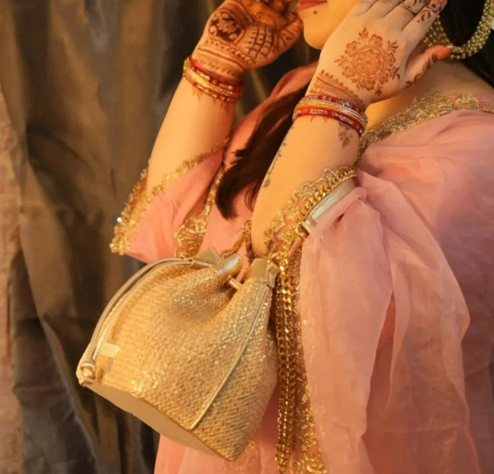 Evaara Bucket Bag - Classic Gold YuvaStree