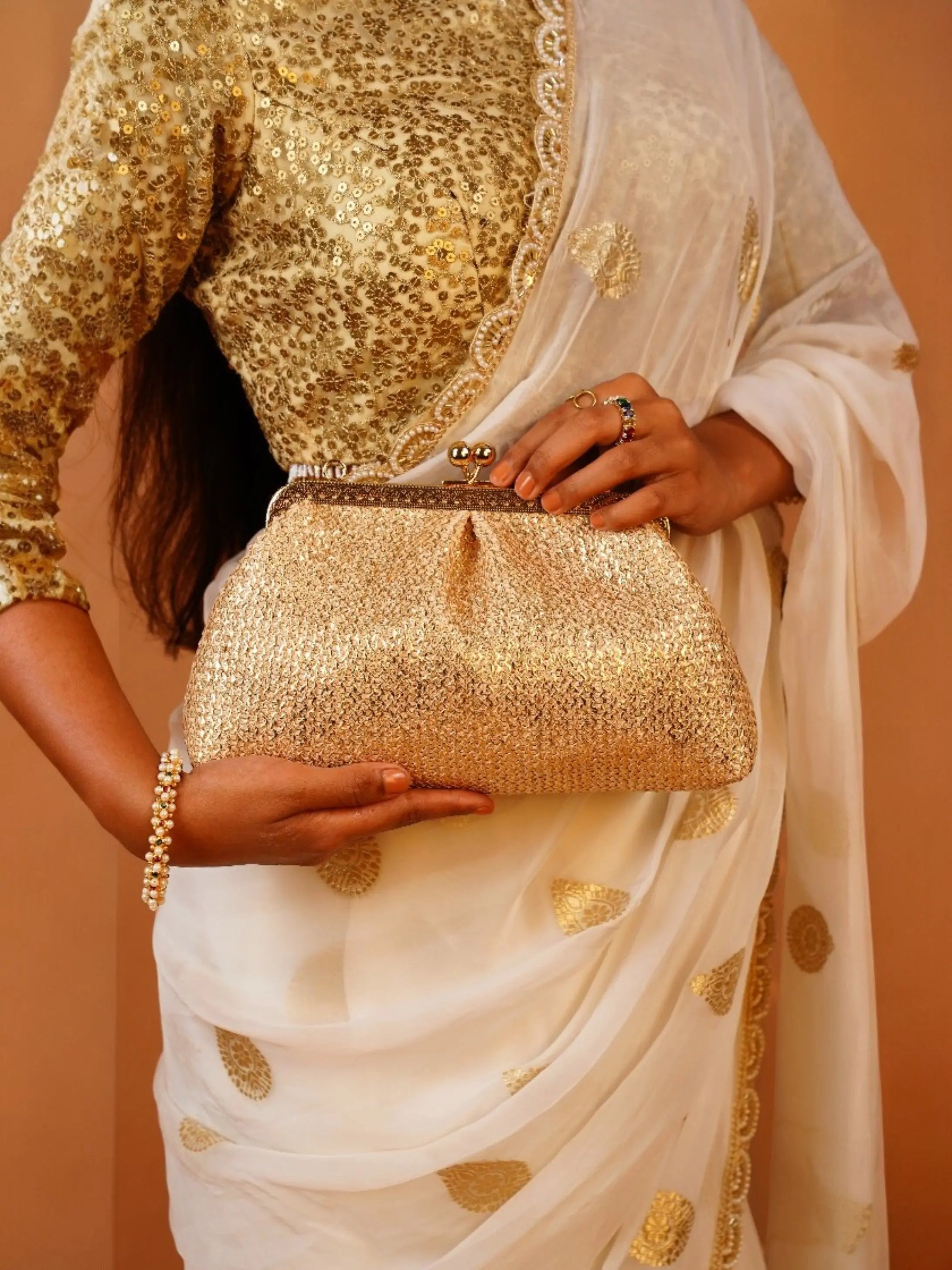 Aria Clutch - Gold YuvaStree