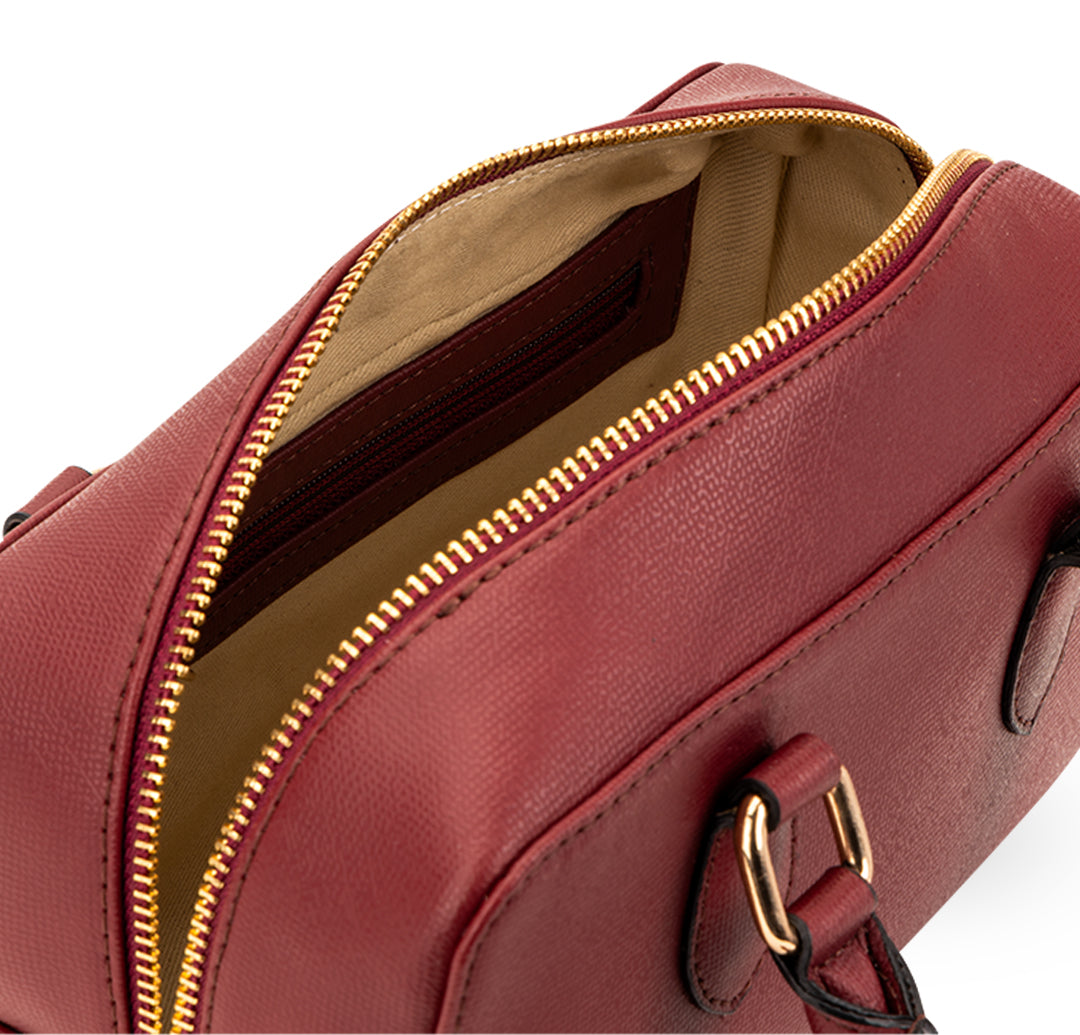 Lume Boxy Crossbody Bag - Cherry