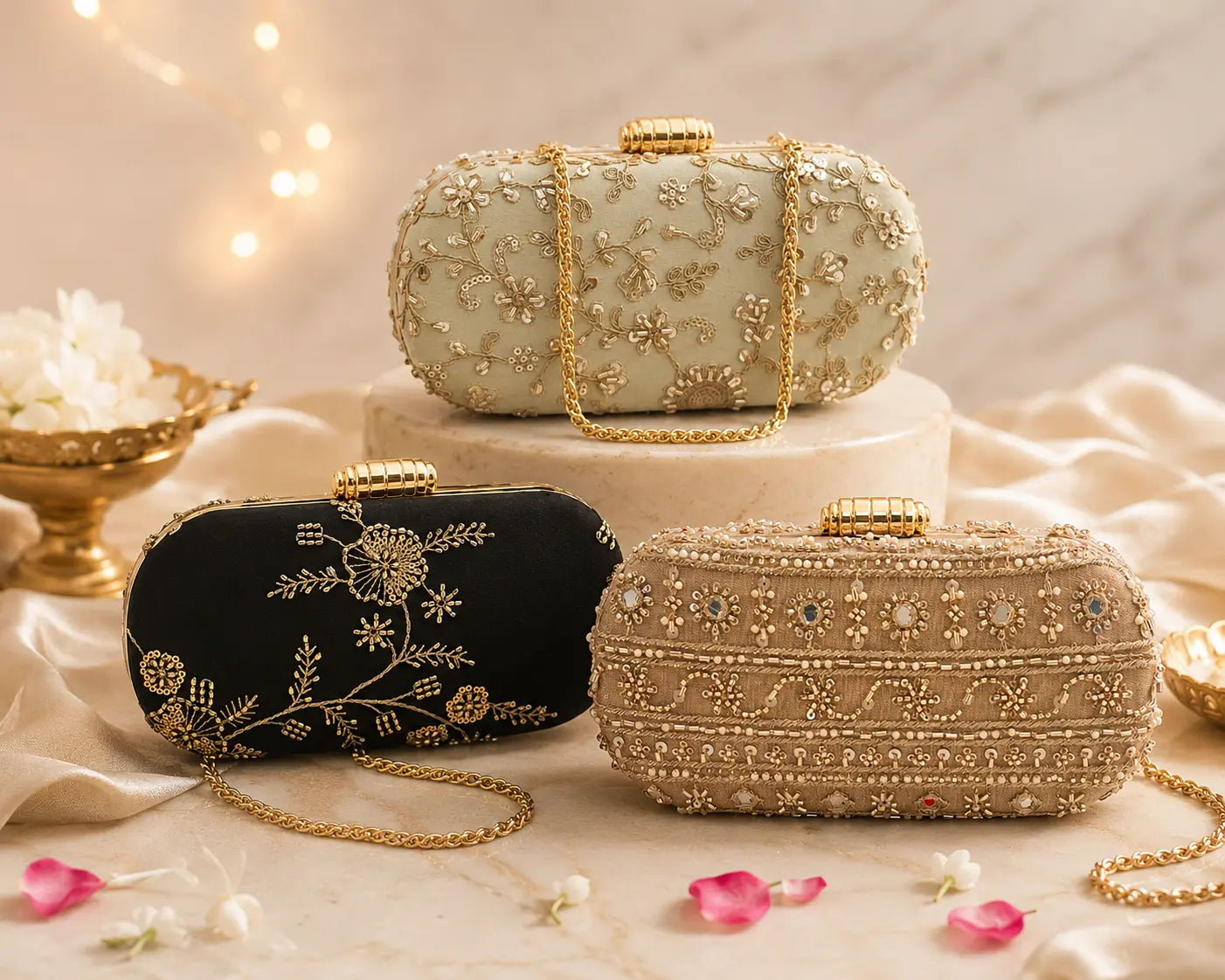 Noore Capsule Clutches - Set of 10 Wedding Favors YuvaStree