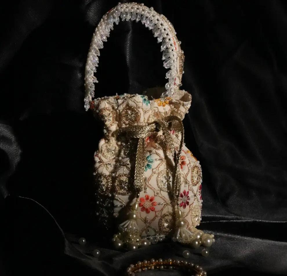 Avira Embroidered Pearl Potli YuvaStree