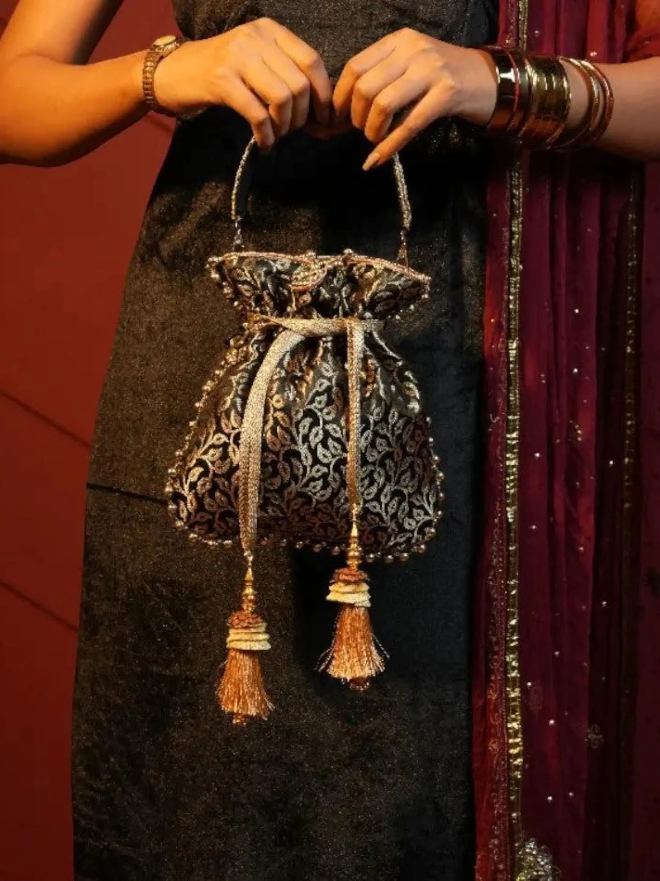 Anaira Potli in Midnight Gold YuvaStree