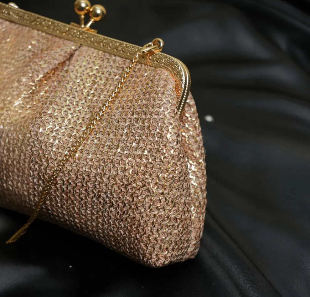 Aria Clutch - Rose Gold YuvaStree