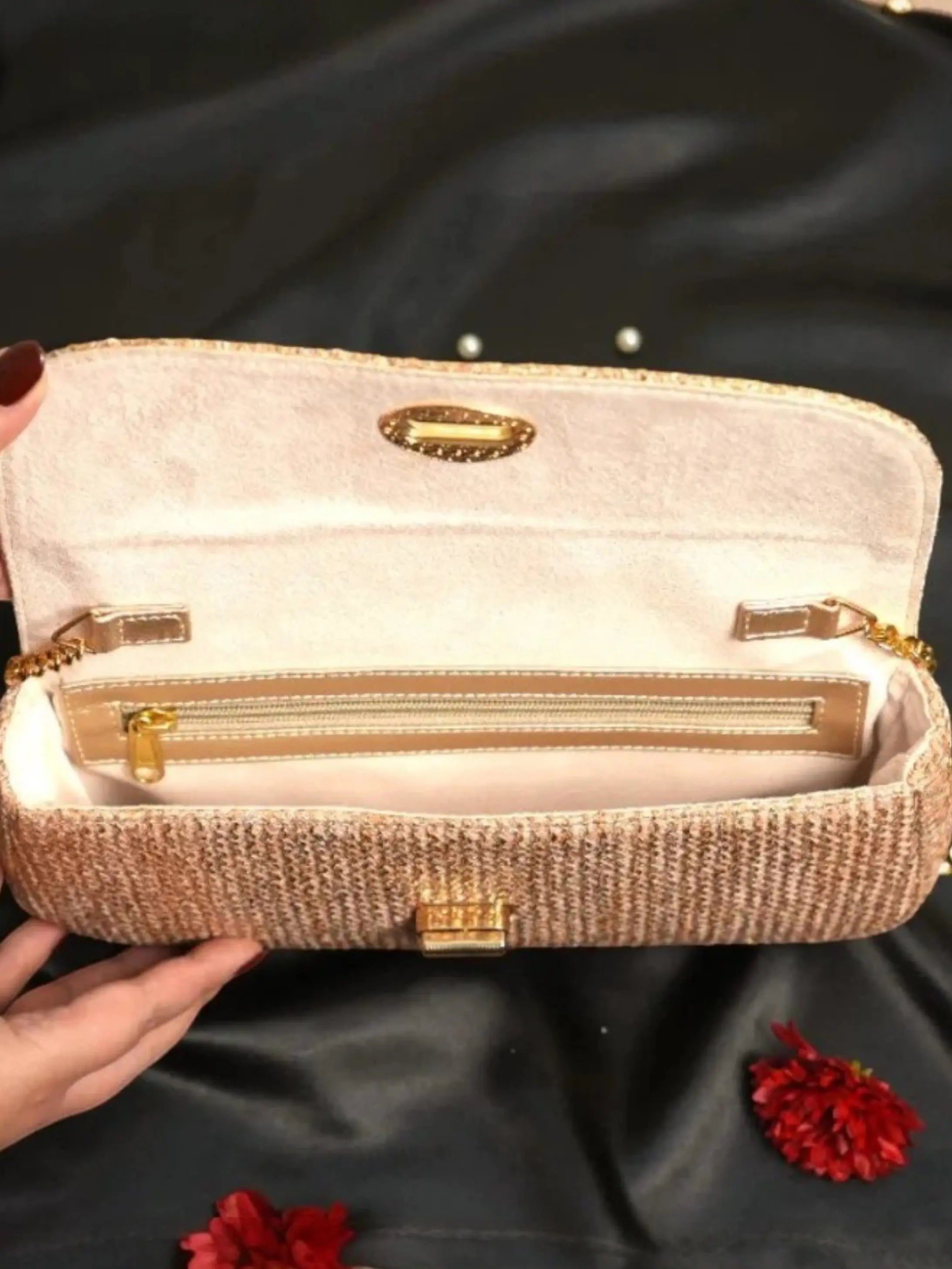 Elvina Clutch - Antique Rose YuvaStree
