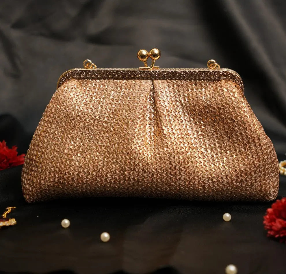 Aria Clutch - Rose Gold YuvaStree