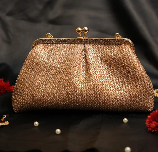 Aria Clutch - Rose Gold YuvaStree