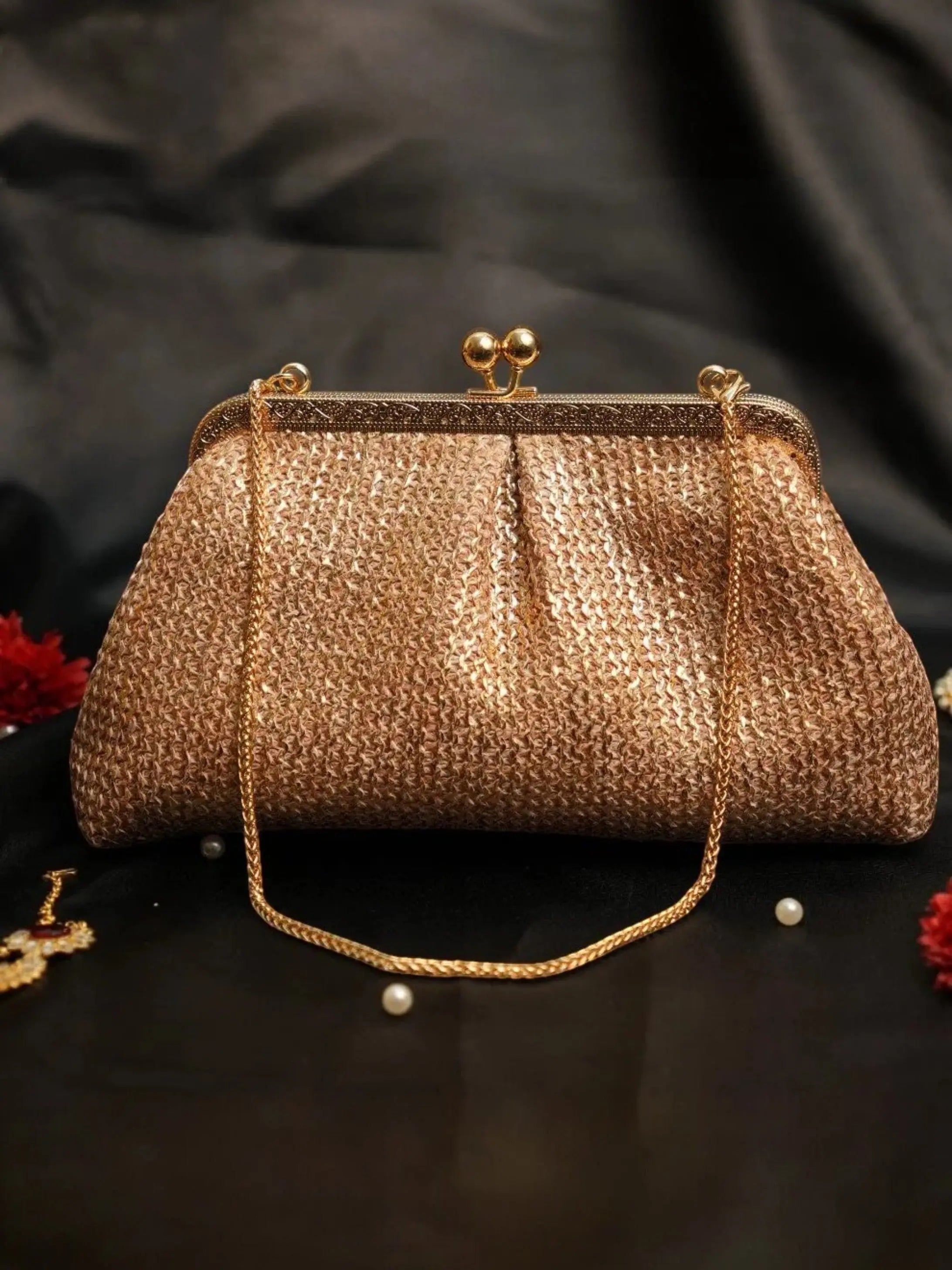 Aria Clutch - Antique Rose YuvaStree
