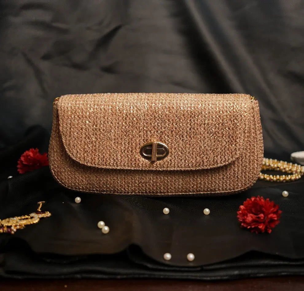 Elvina Clutch - Rose Gold YuvaStree