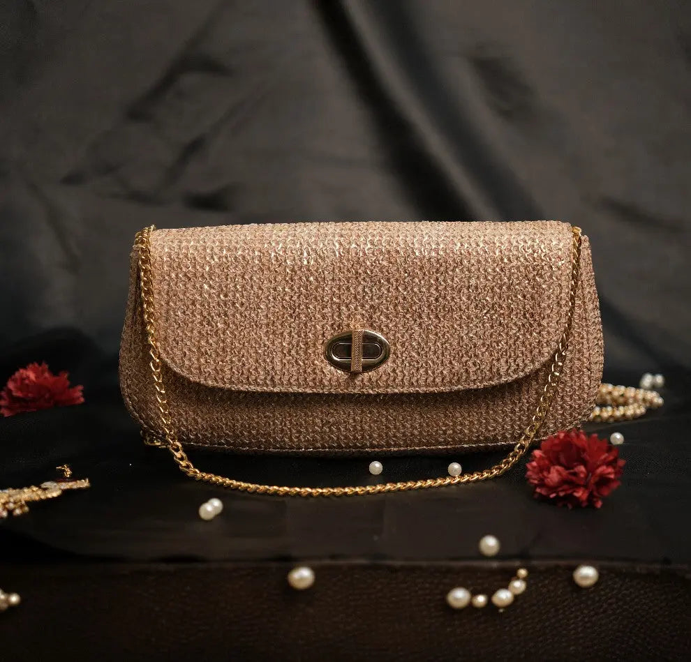 Elvina Clutch - Rose Gold YuvaStree