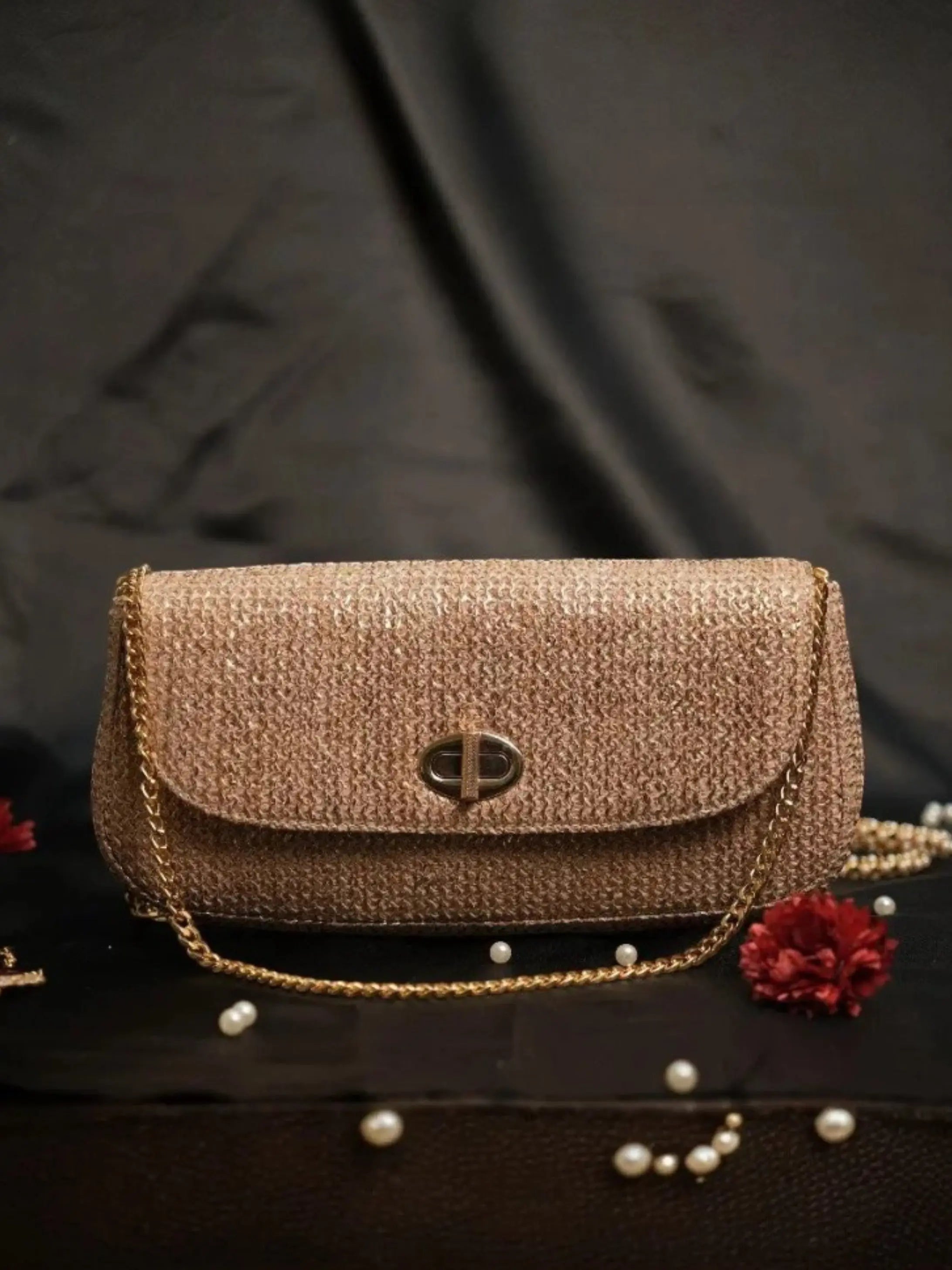 Elvina Clutch - Antique Rose YuvaStree