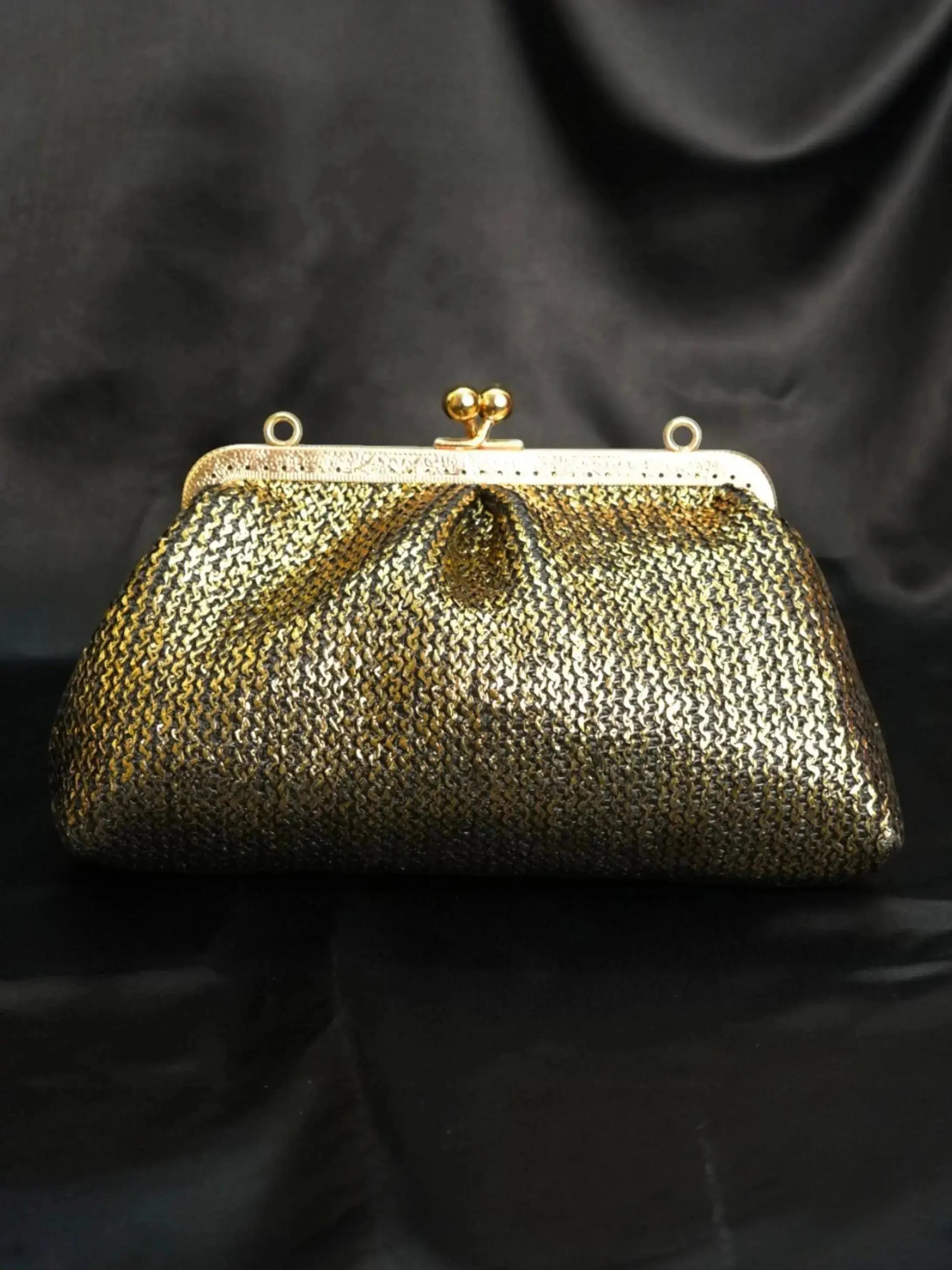 Aria Clutch Day & Night Combo Antique Rose & Midnight Gold Set of 2 YuvaStree
