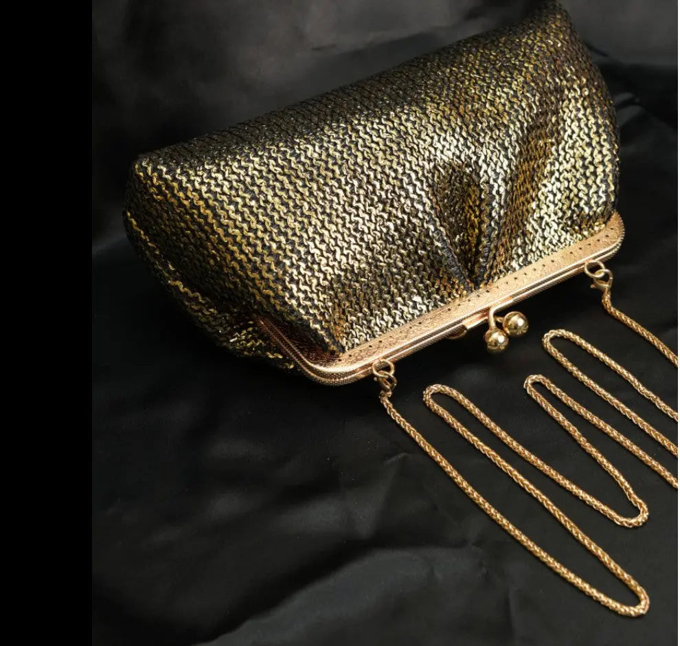 Aria Clutch - Midnight Gold YuvaStree