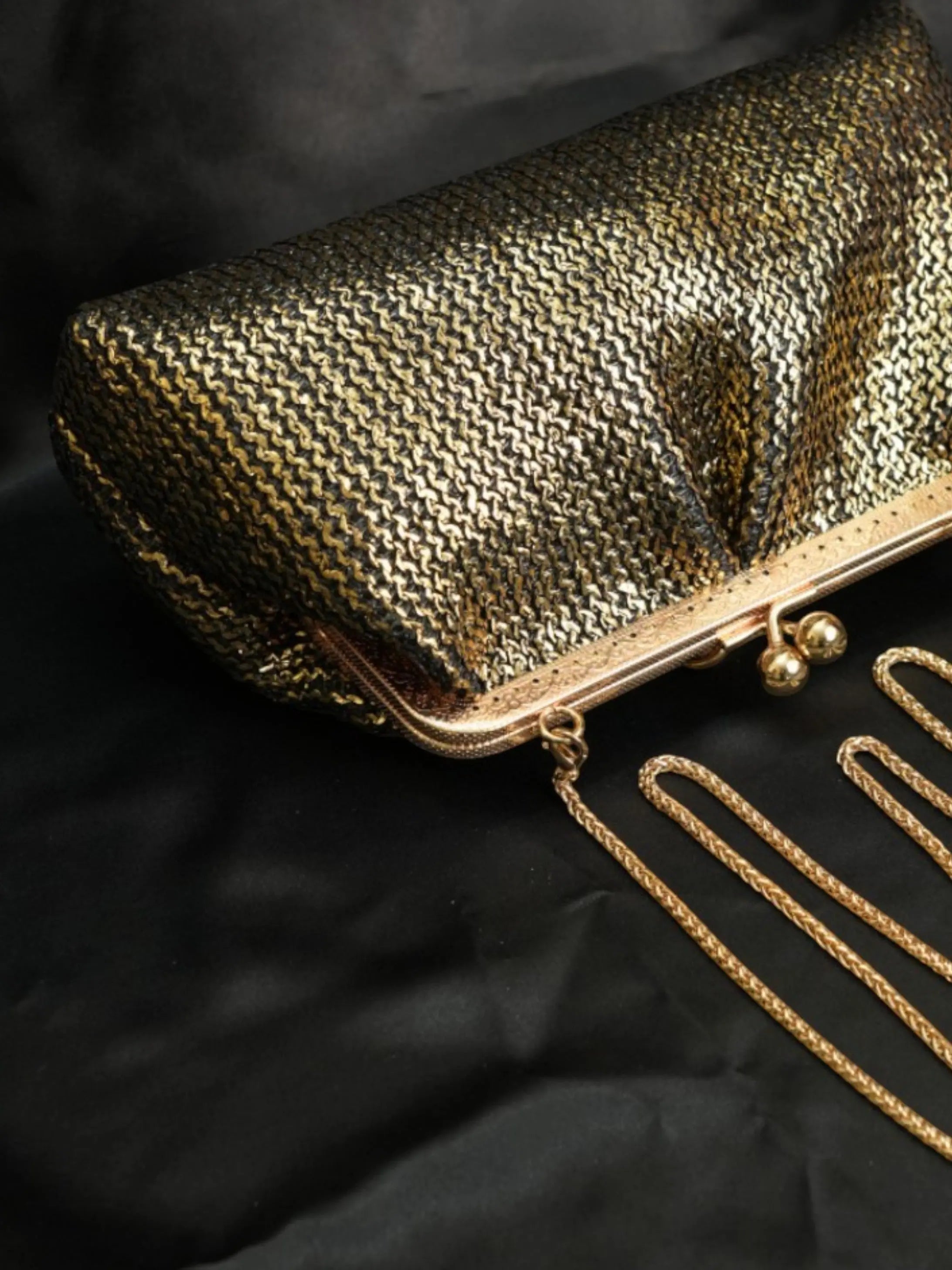 Aria Clutch - Midnight Gold YuvaStree