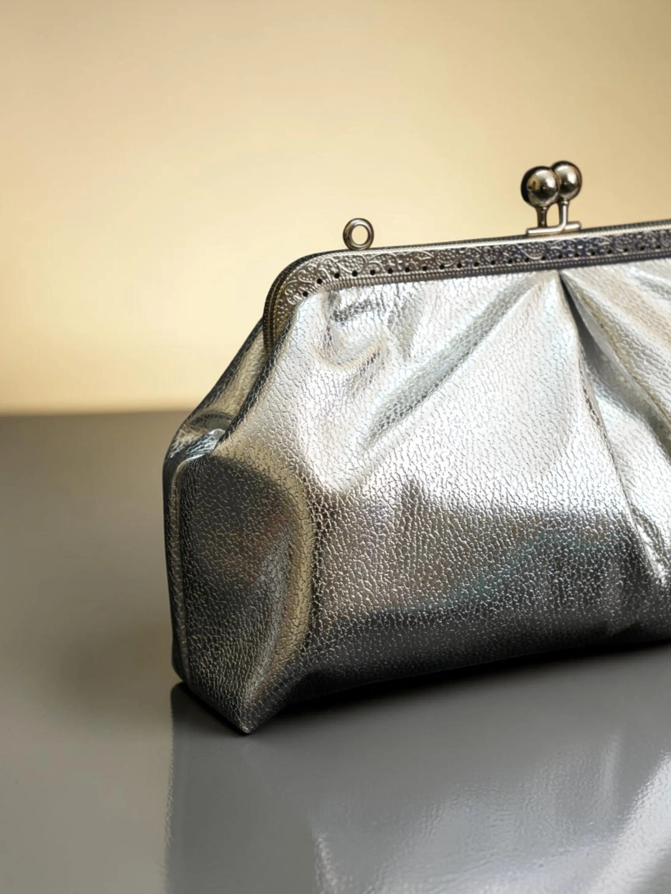 Aria Clutch - Silver YuvaStree