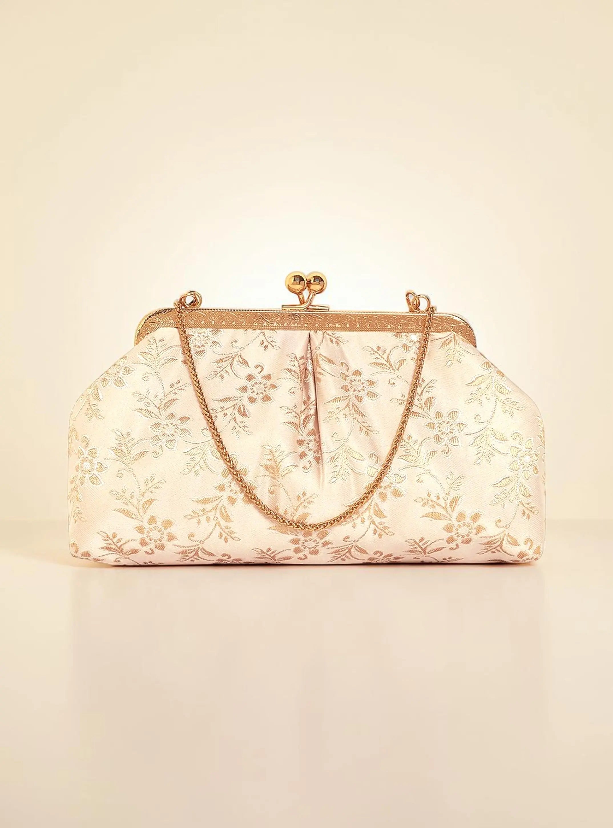 Aria Clutch - Off-White Gold YuvaStree