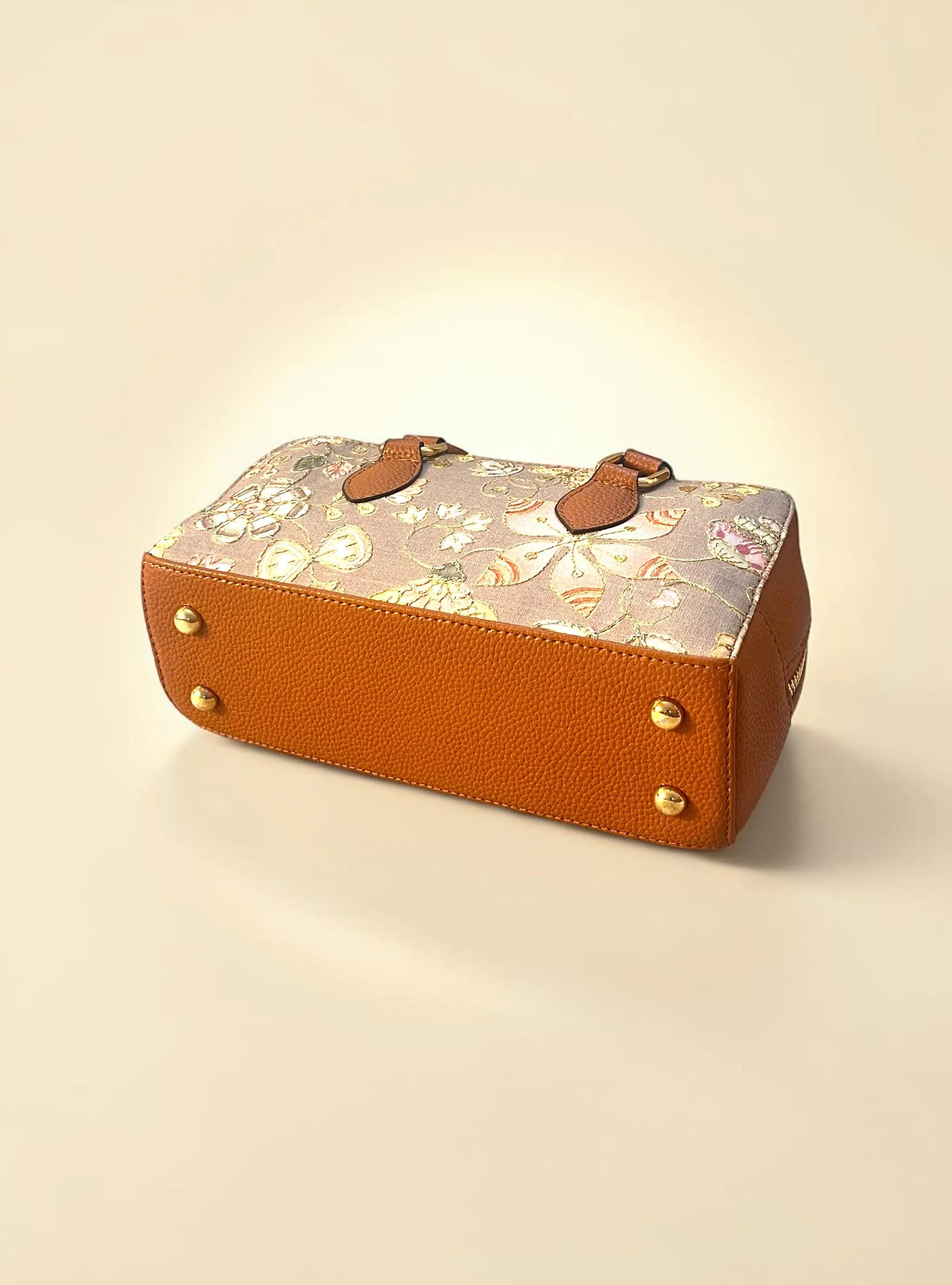 Lume Boxy Crossbody Bag - Floral Tan YuvaStree