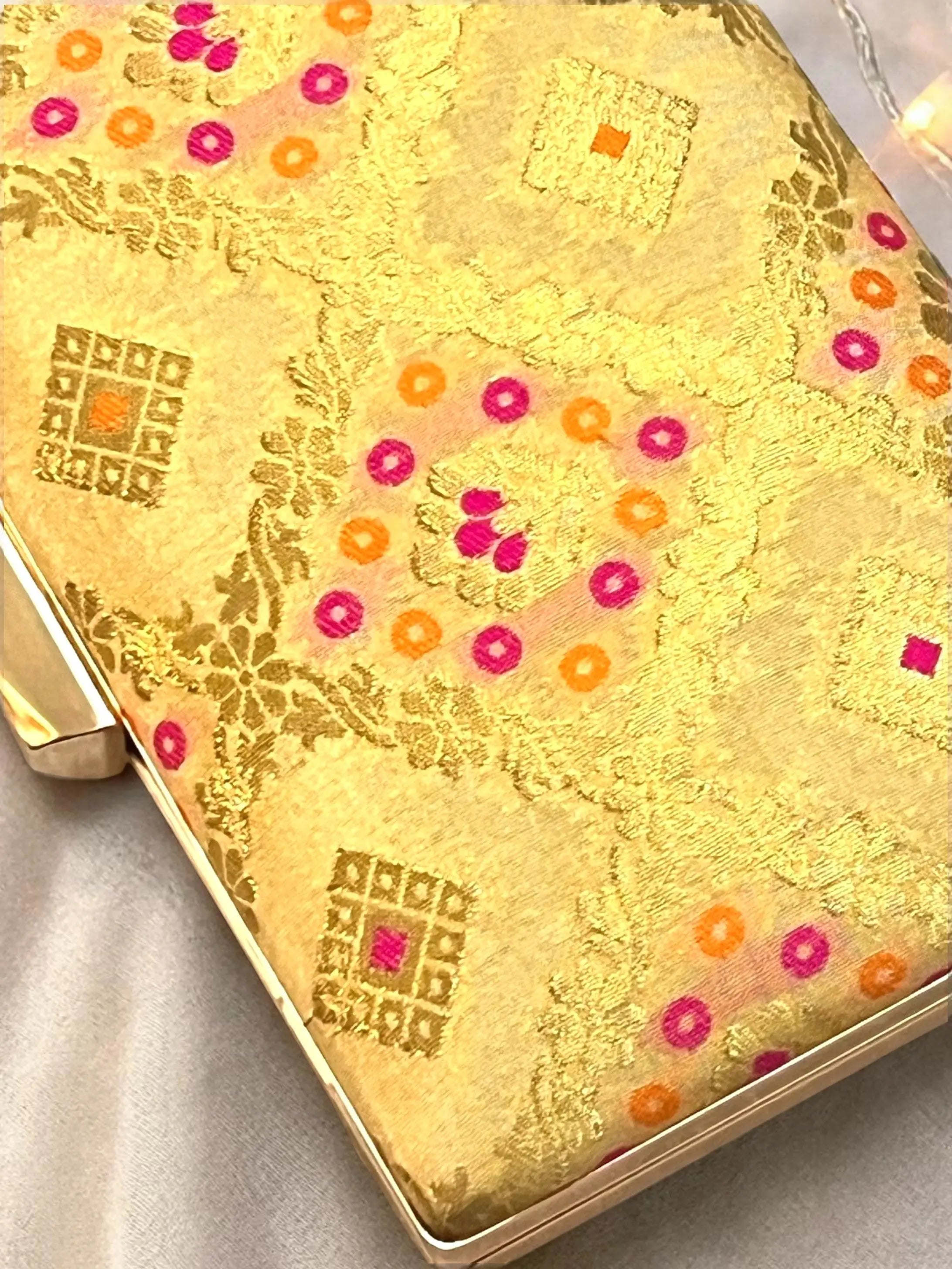 Annie Box Clutch - Beige Gold YuvaStree