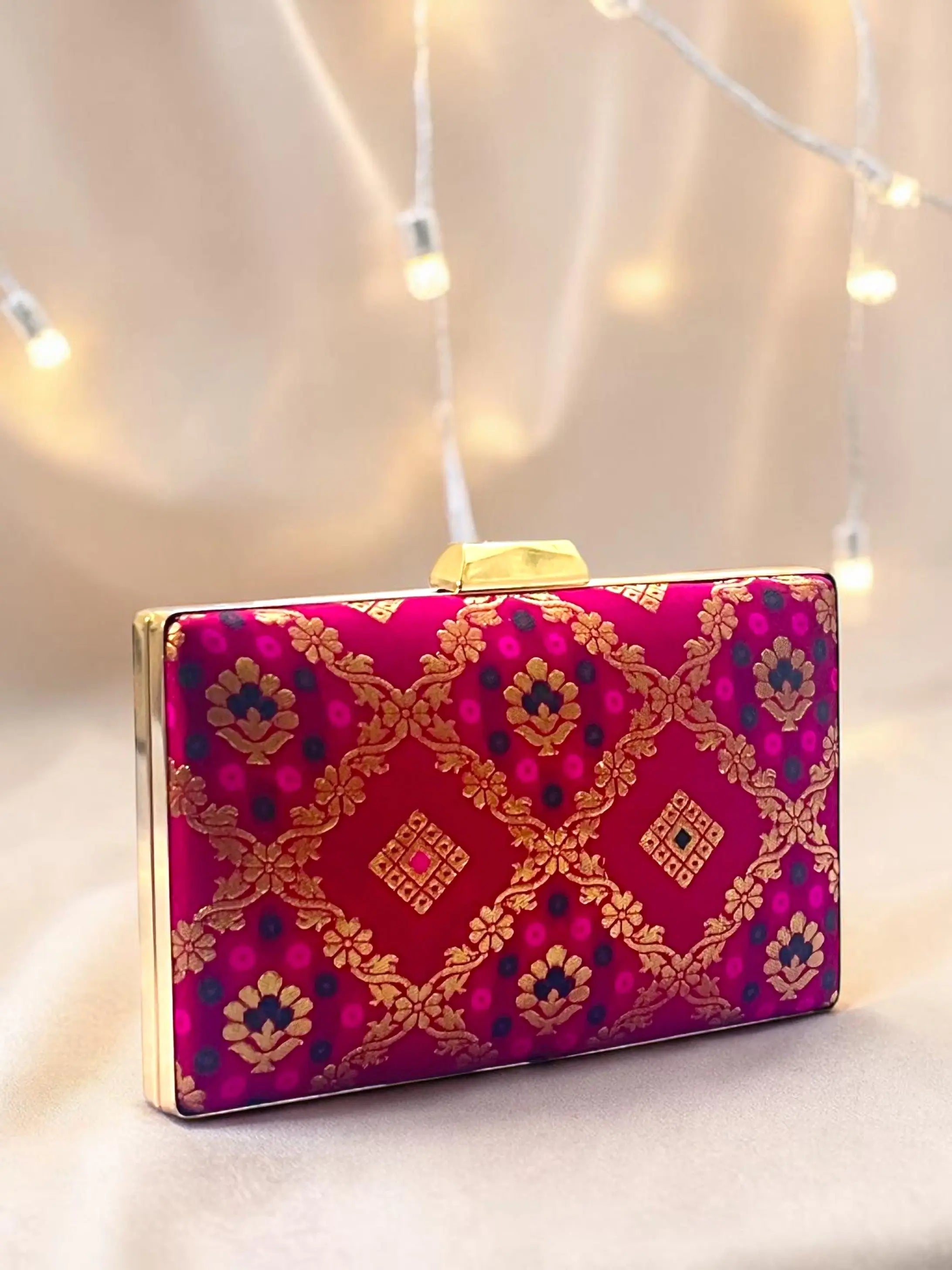 Annie Box Clutch - Red YuvaStree
