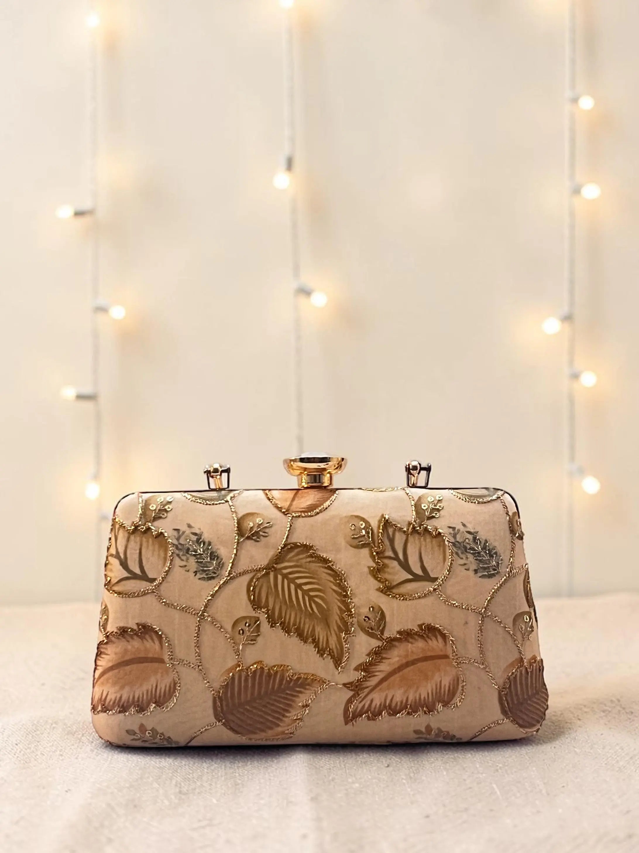 Aura Box Clutch - Yellow Gold YuvaStree