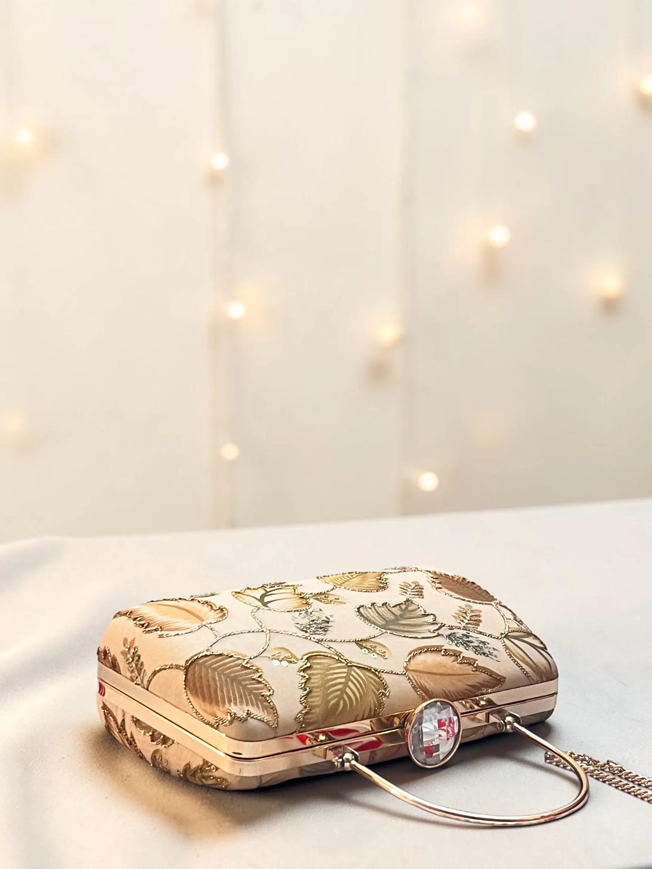 Aura Box Clutch - Yellow Gold YuvaStree