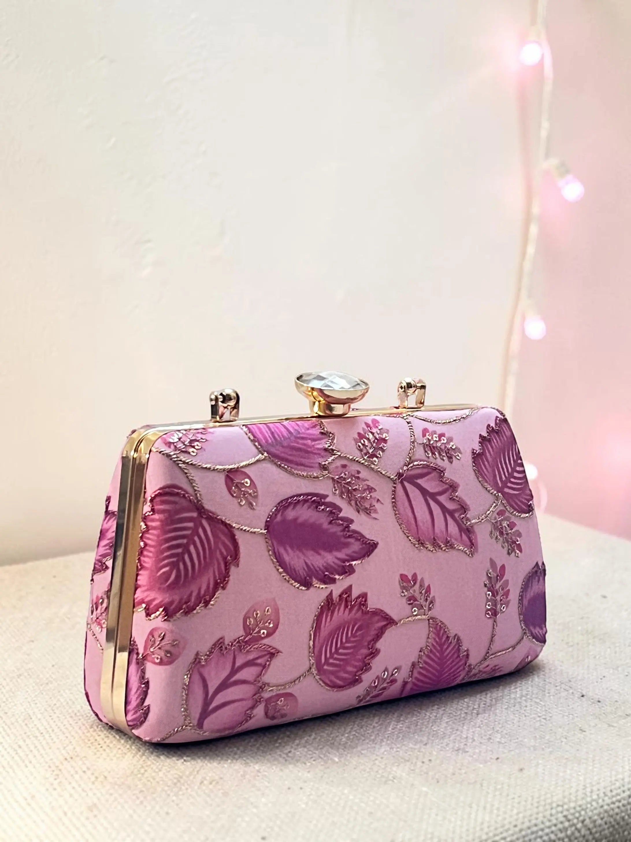 Aura Box Clutch - Pink YuvaStree
