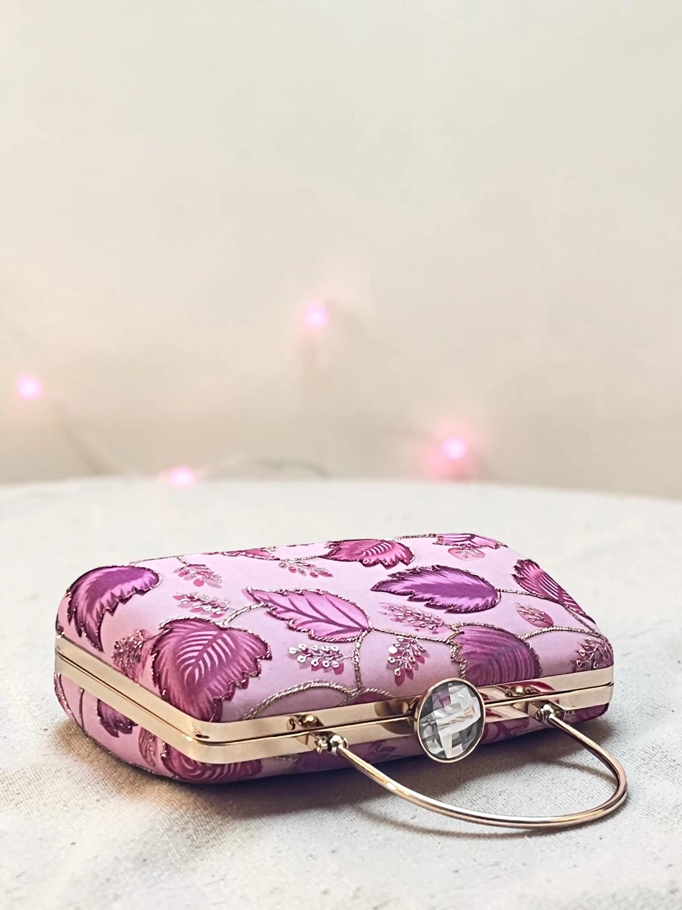 Aura Box Clutch - Pink YuvaStree