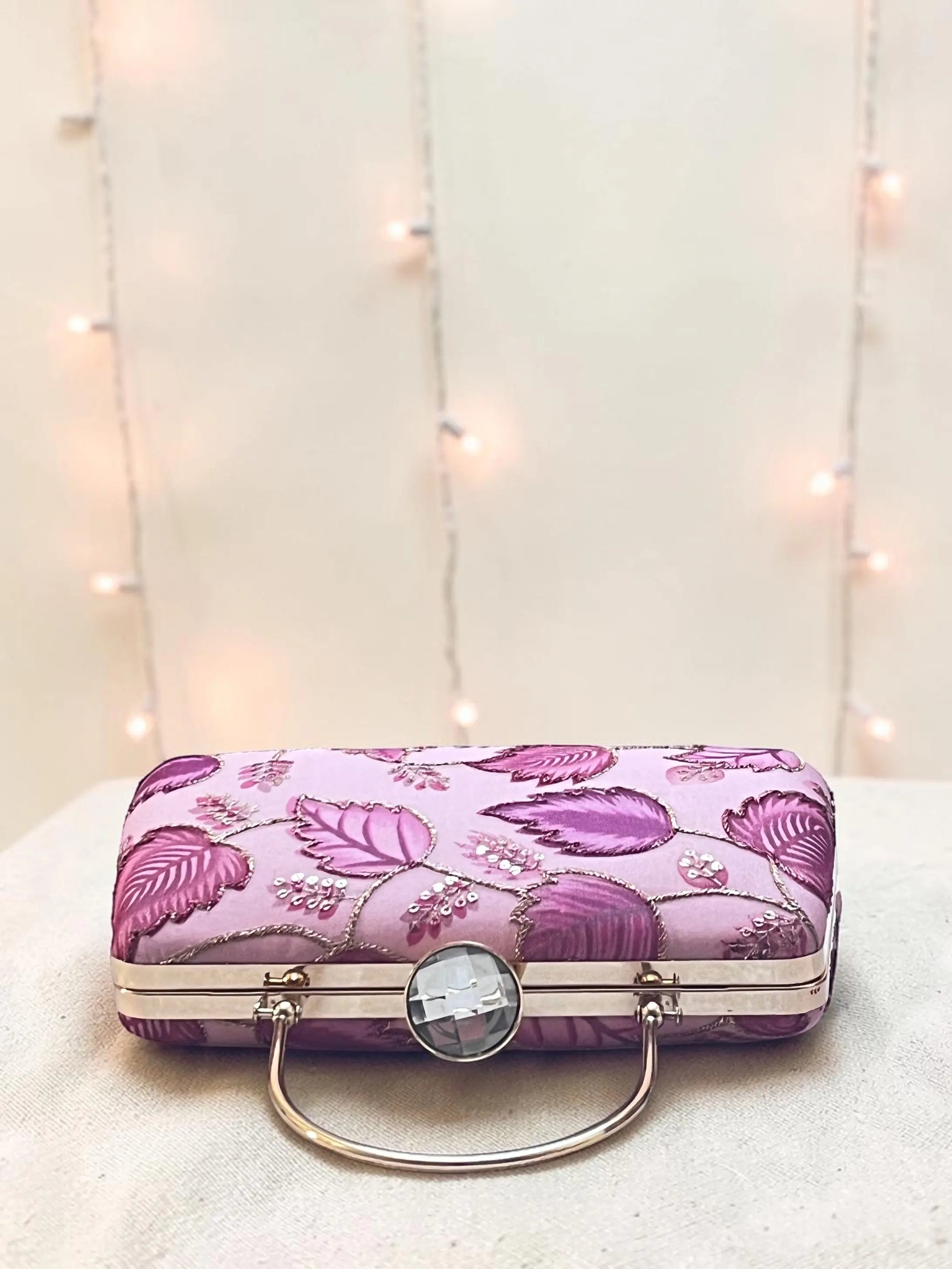 Aura Box Clutch - Pink YuvaStree