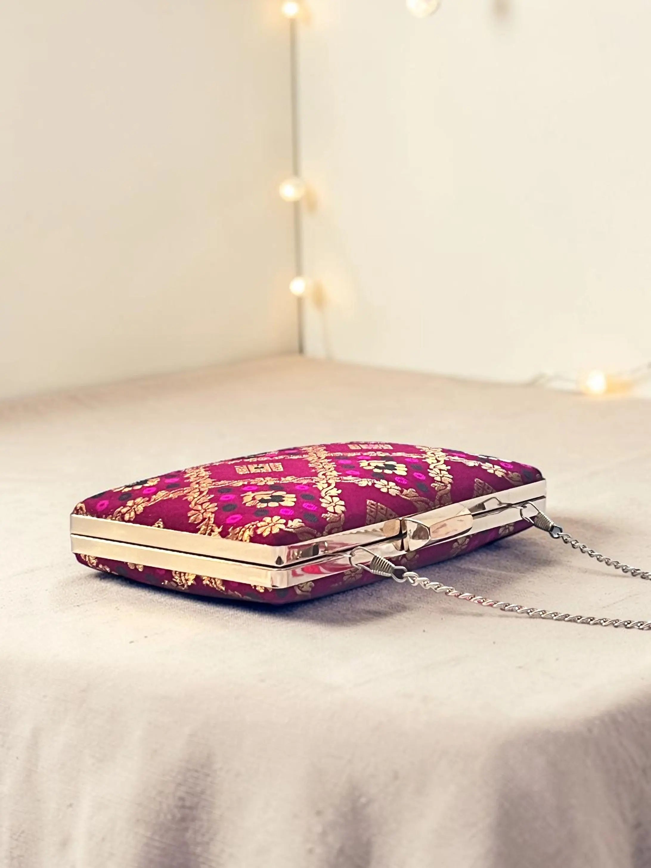 Annie Box Clutch - Red YuvaStree