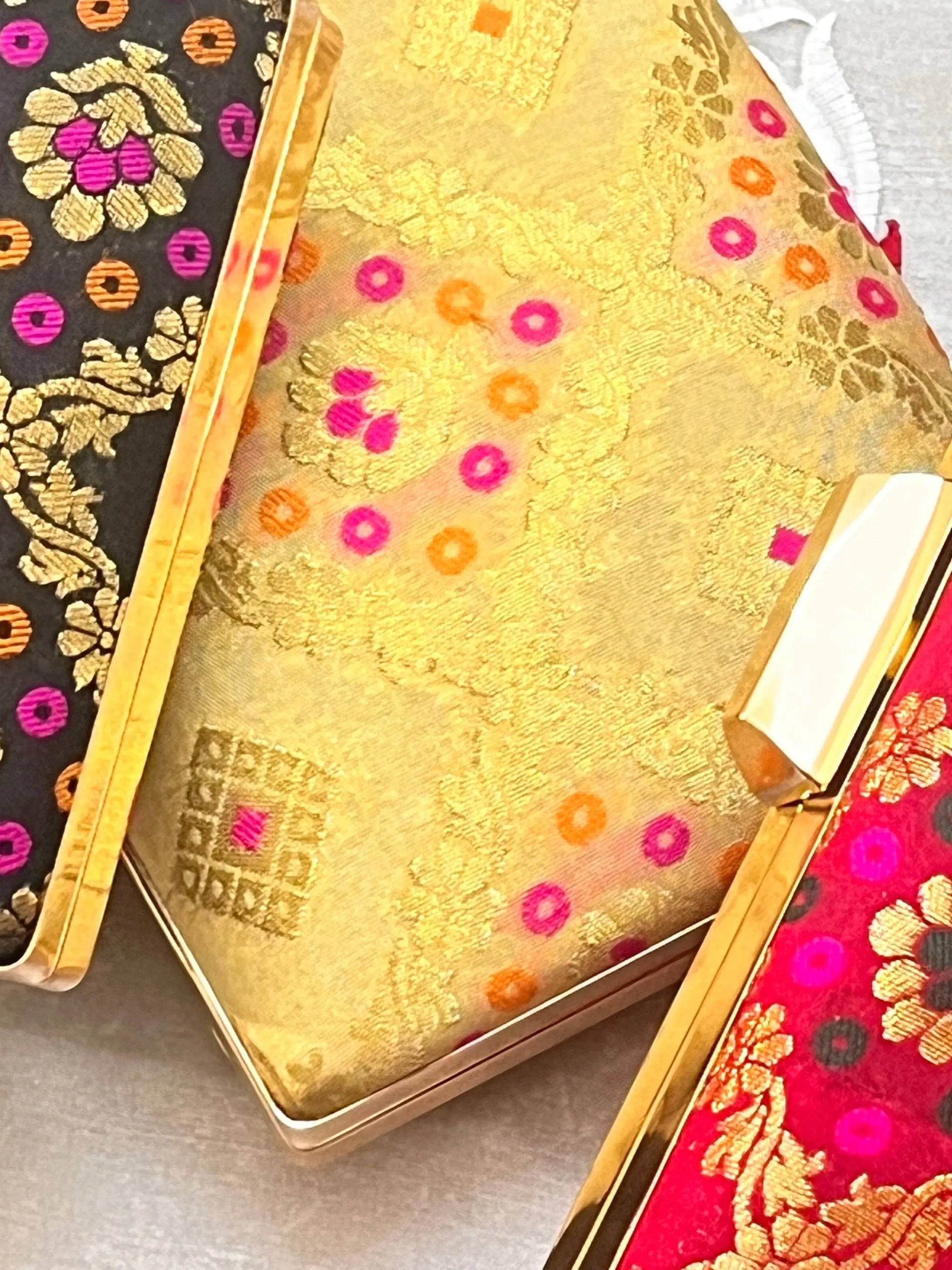 Annie Box Clutch - Beige Gold YuvaStree